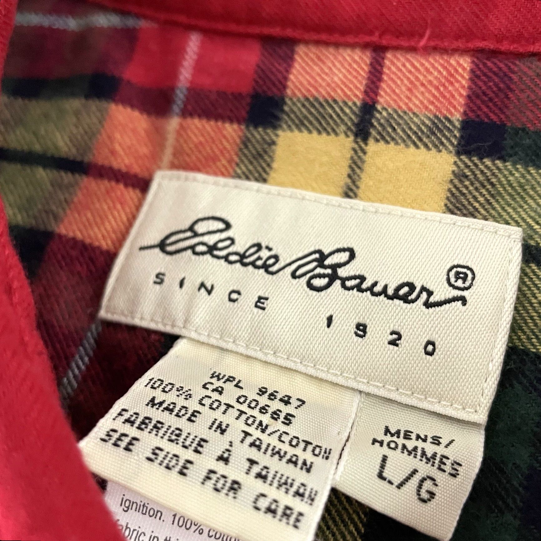 Eddie Bauer VINTAGE Eddie Bauer Shirt Men Large Red Long Sleeve Button-Up Cotton Solid Size US L / EU 52-54 / 3 - 2 Thumbnail