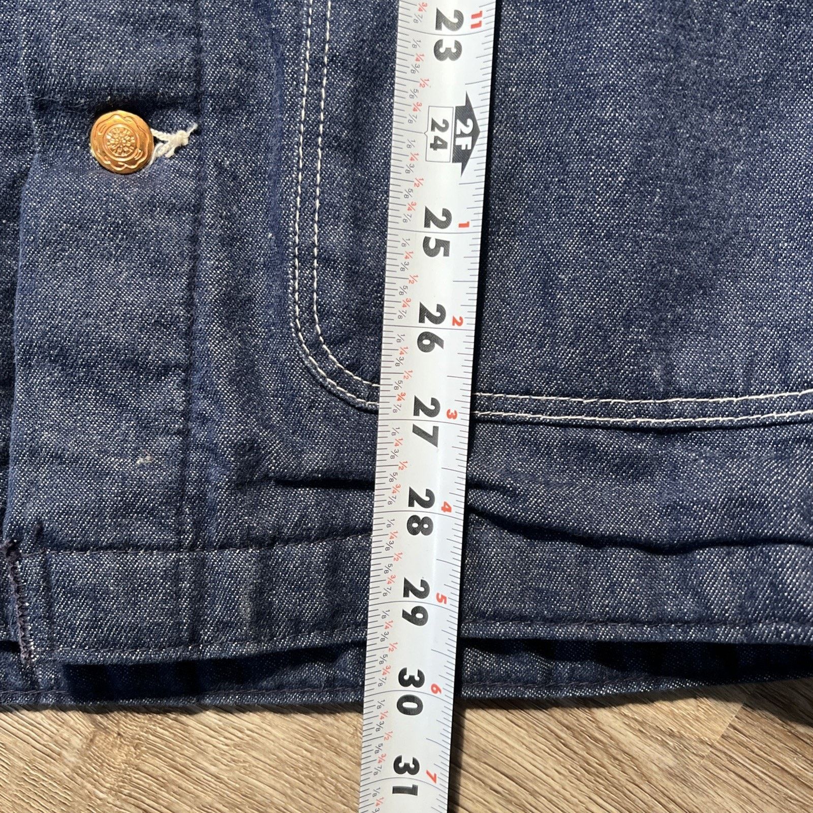 Sears Vintage 50s Lined Dark Denim Prison Stencil Chore Jacket XL Size US XL / EU 56 / 4 - 20 Thumbnail