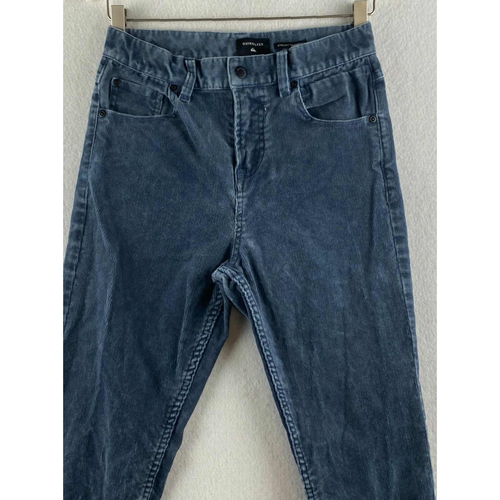 Quiksilver Quiksilver Pants Mens 26 Blue Corduroy Straight Tapered Fit Dark Wash Casual Jeans Chino Size 26 Mens Blue Corduroy Straight Leg 25 In Inseam Size US 26 / EU 42 - 3 Thumbnail