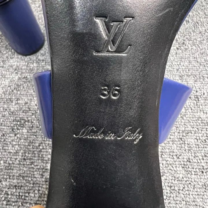 Louis Vuitton Louis Vuitton Blue High Heels with Silver Detail -2508 Size US 6 / IT 36 - 5 Thumbnail