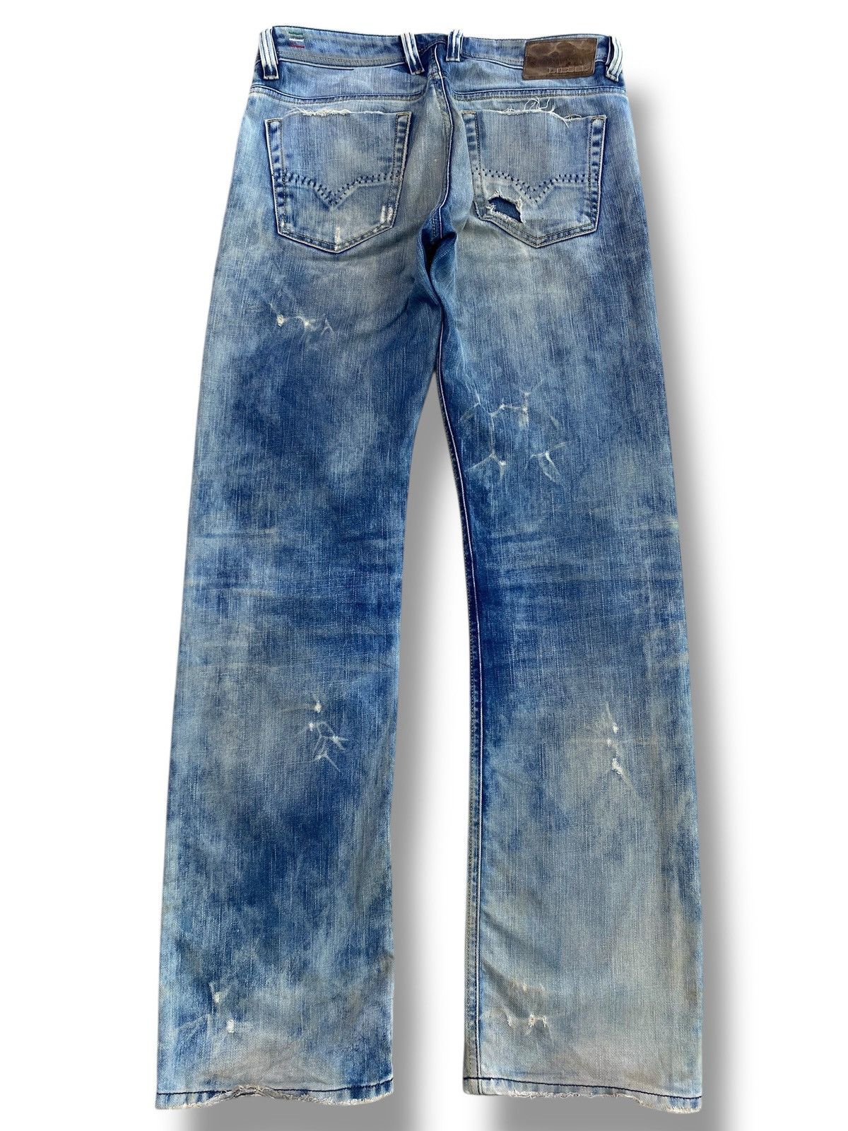 Diesel Diesel Mud Wash Distressed Style Straight Cut Denim Size US 32 / EU 48 - 3 Thumbnail
