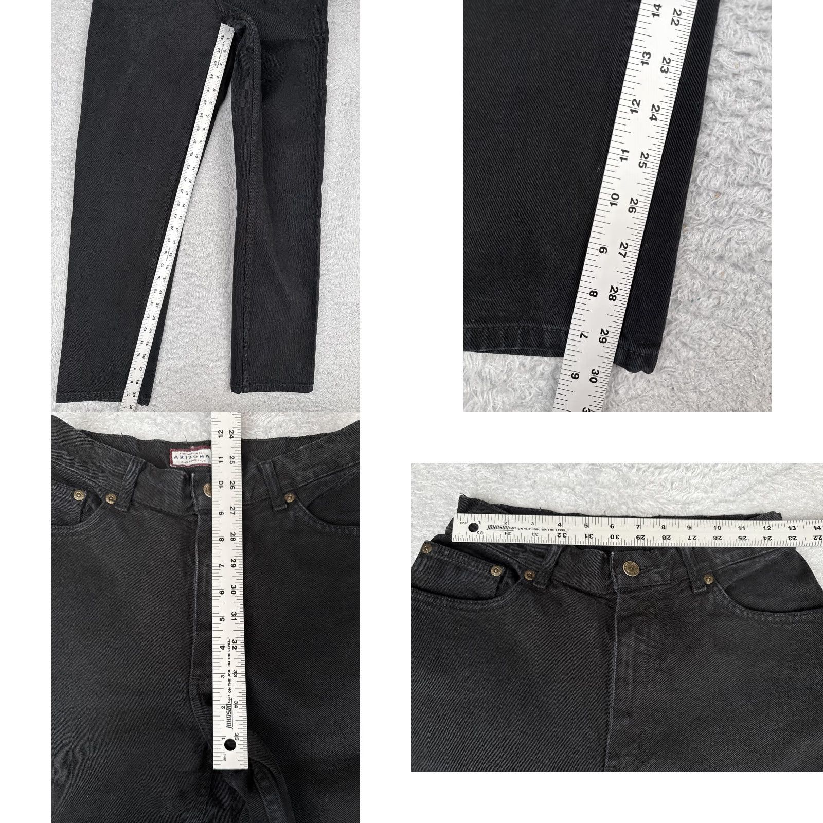 Vintage VINTAGE The Original Arizona Jean Co. Jeans Women 5-Pocket Den­im Black 100% Cotton Relaxed Straight 25x30 Adult Junior Size 9A Womens Size 30" / US 8 / IT 44 - 8 Thumbnail