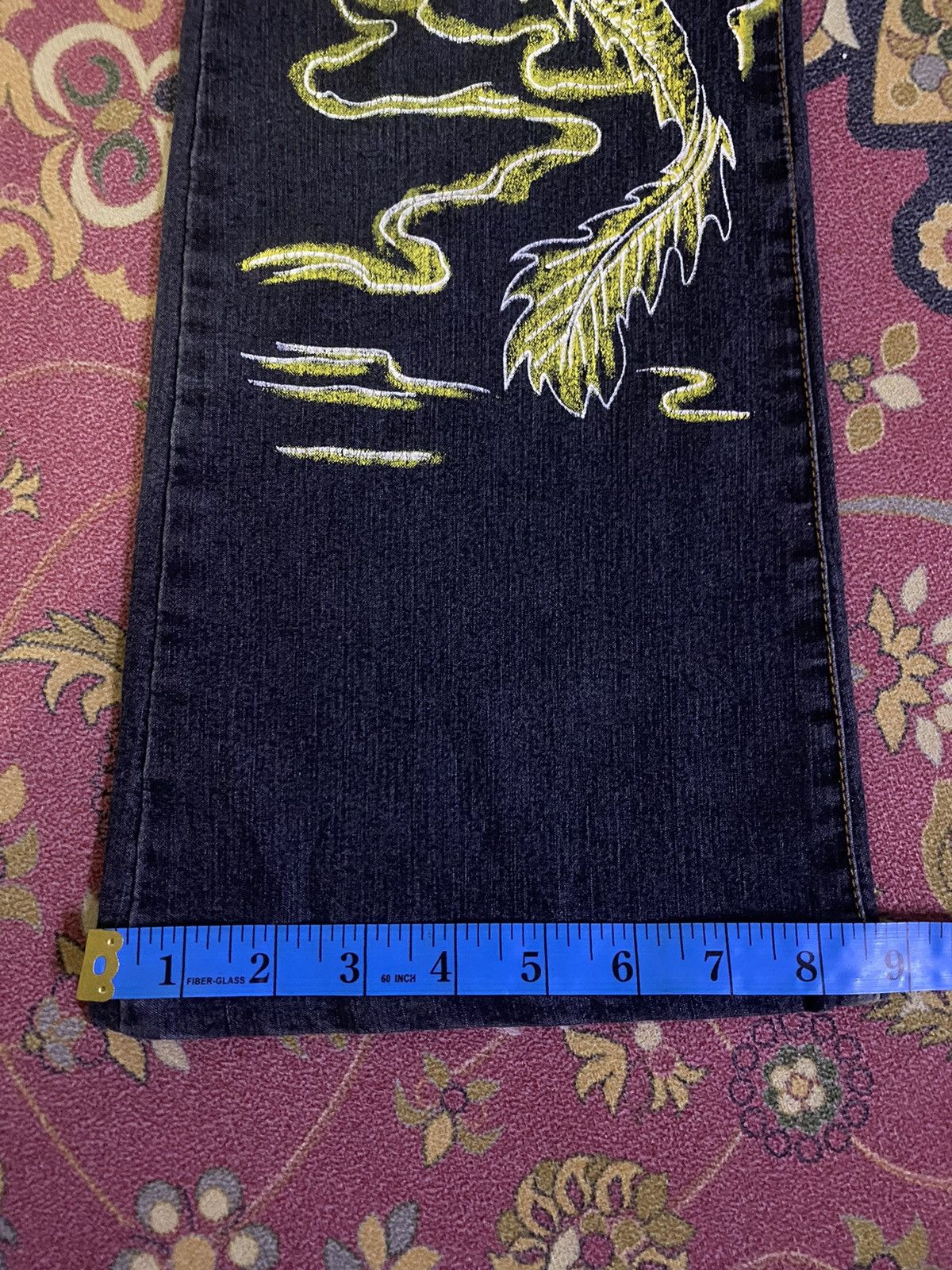 Japanese Brand 🔥FLARE🔥Japanese Brand Aoma Jeans Sukajan Dragon Style Denim Size US 29 - 17 Thumbnail