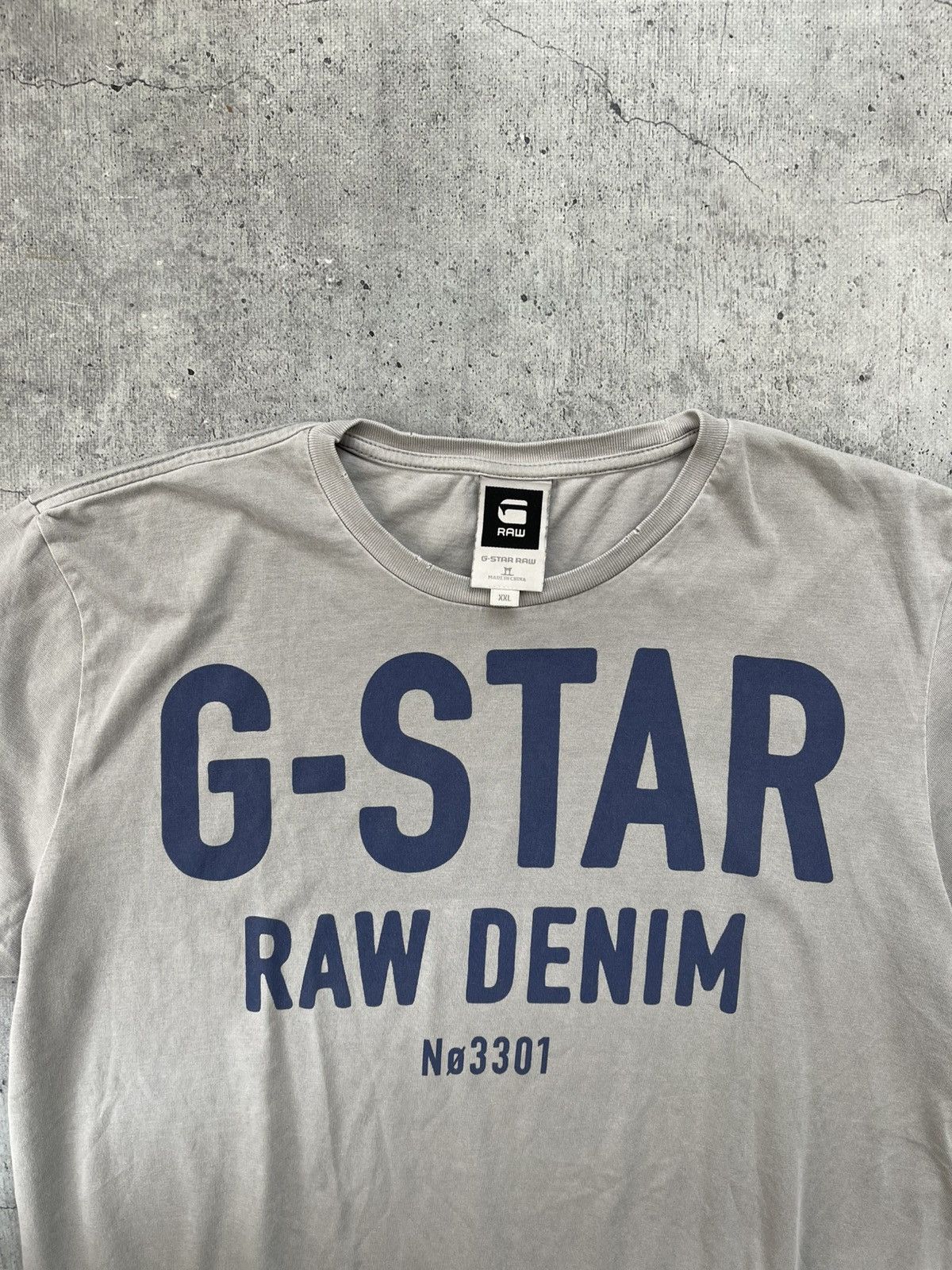 G-Star × Vintage Vintage G-Star Big Logo Distressed Style T-Shirt Japan Style Size US XL / EU 56 / 4 - 3 Thumbnail