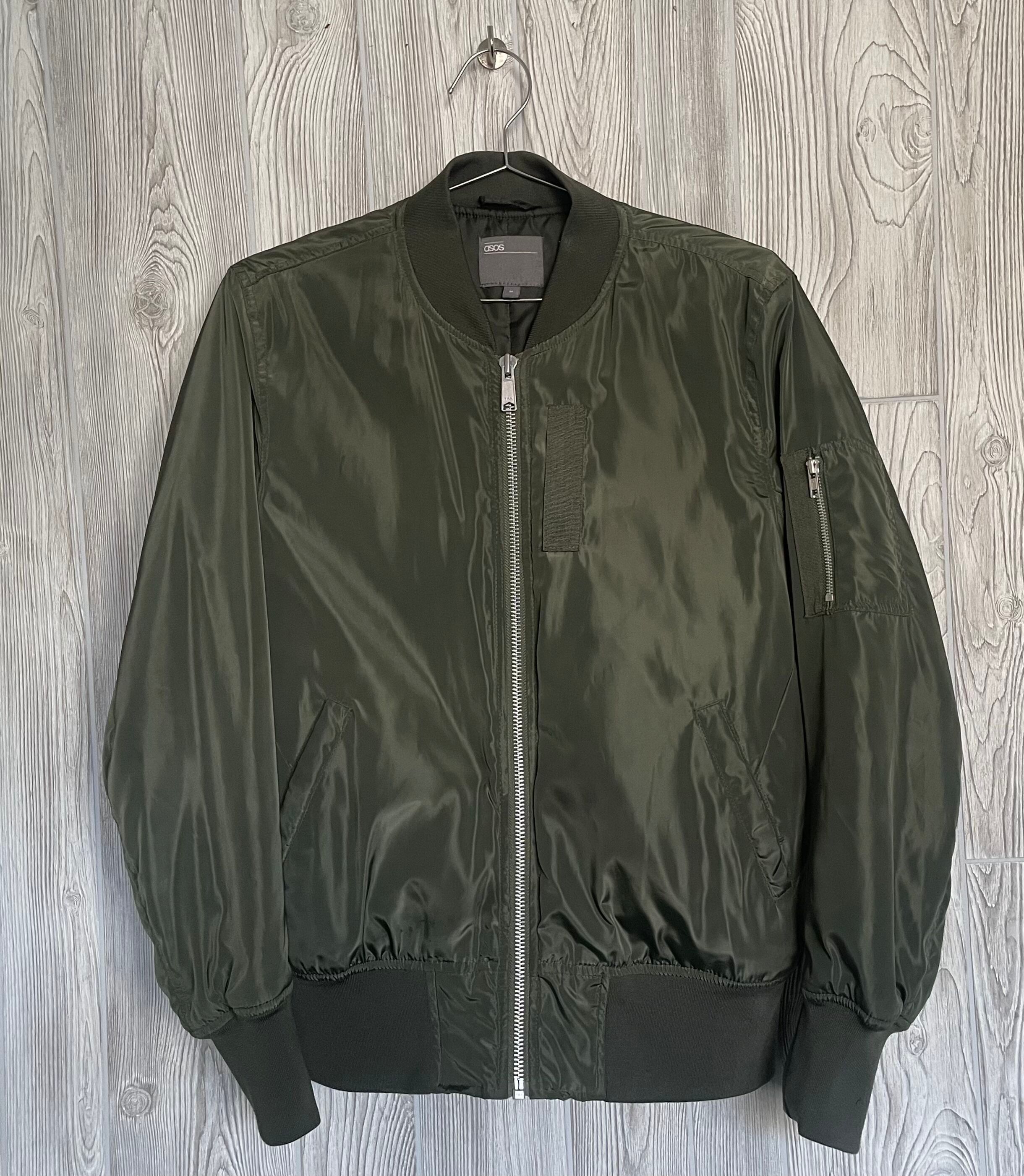 Asos Asos Elongated Olive Green Bomber Size US M / EU 48-50 / 2 - 2 Thumbnail