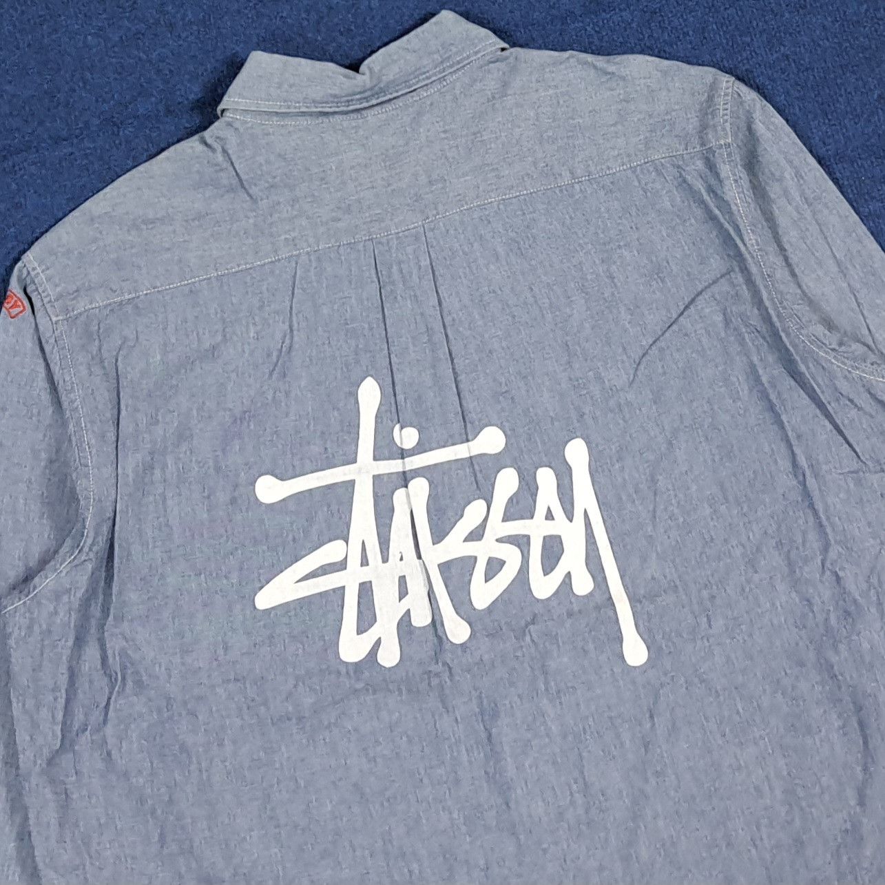 Stussy Vintage Stussy Blue Denim Style Button Up Shirt C294N24 Size US L / EU 52-54 / 3 - 2 Thumbnail