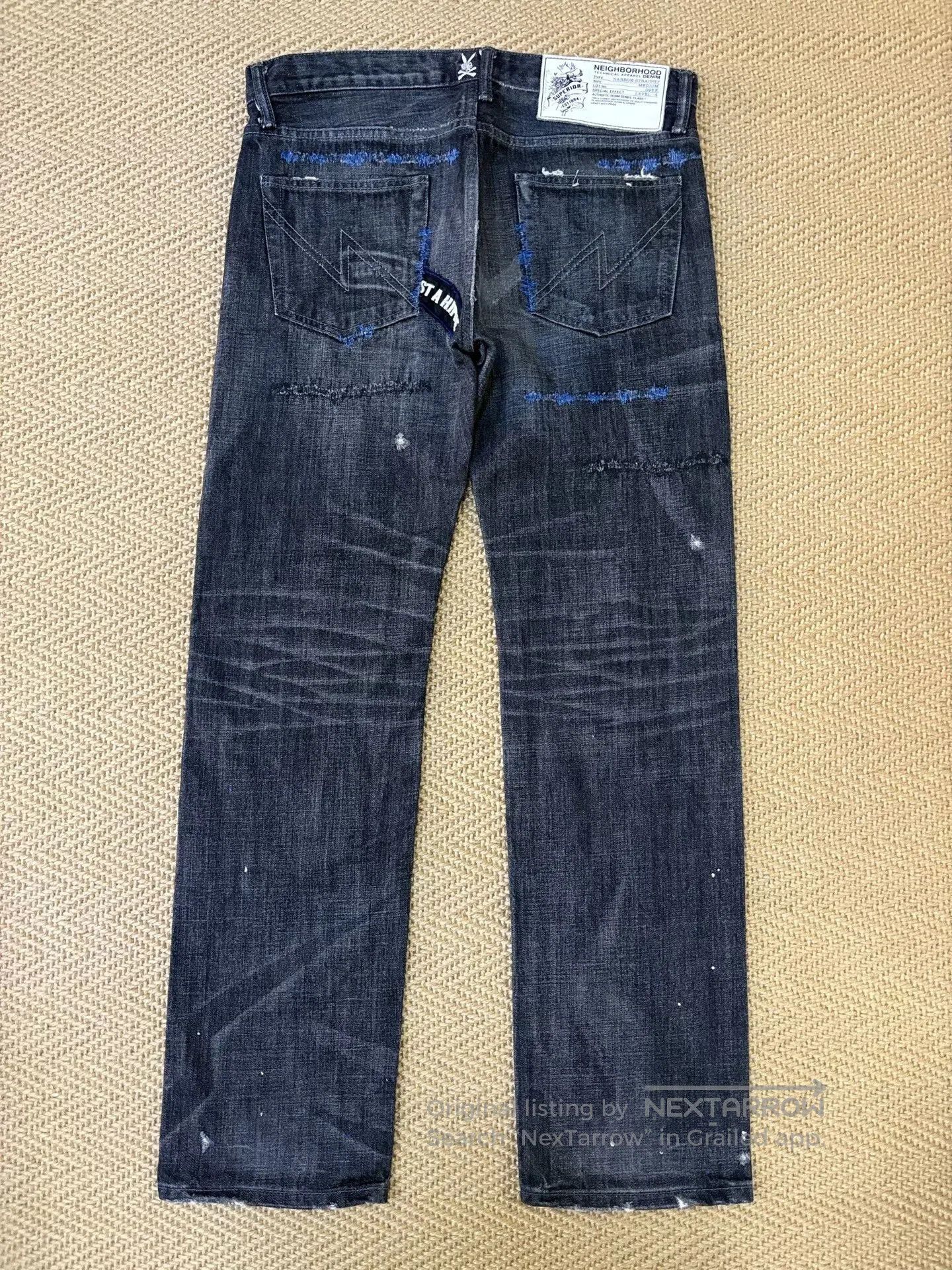 Neighborhood Neighborhood Blue Knife Cut Denim Pants. Size US 42 / EU 58 - 2 Thumbnail