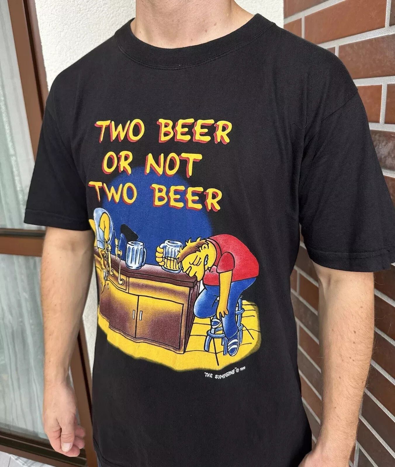 Vintage Vintage 1999 90s The Simpsons Two Beer Tee T-Shirt Men's Size US XL / EU 56 / 4 - 3 Thumbnail