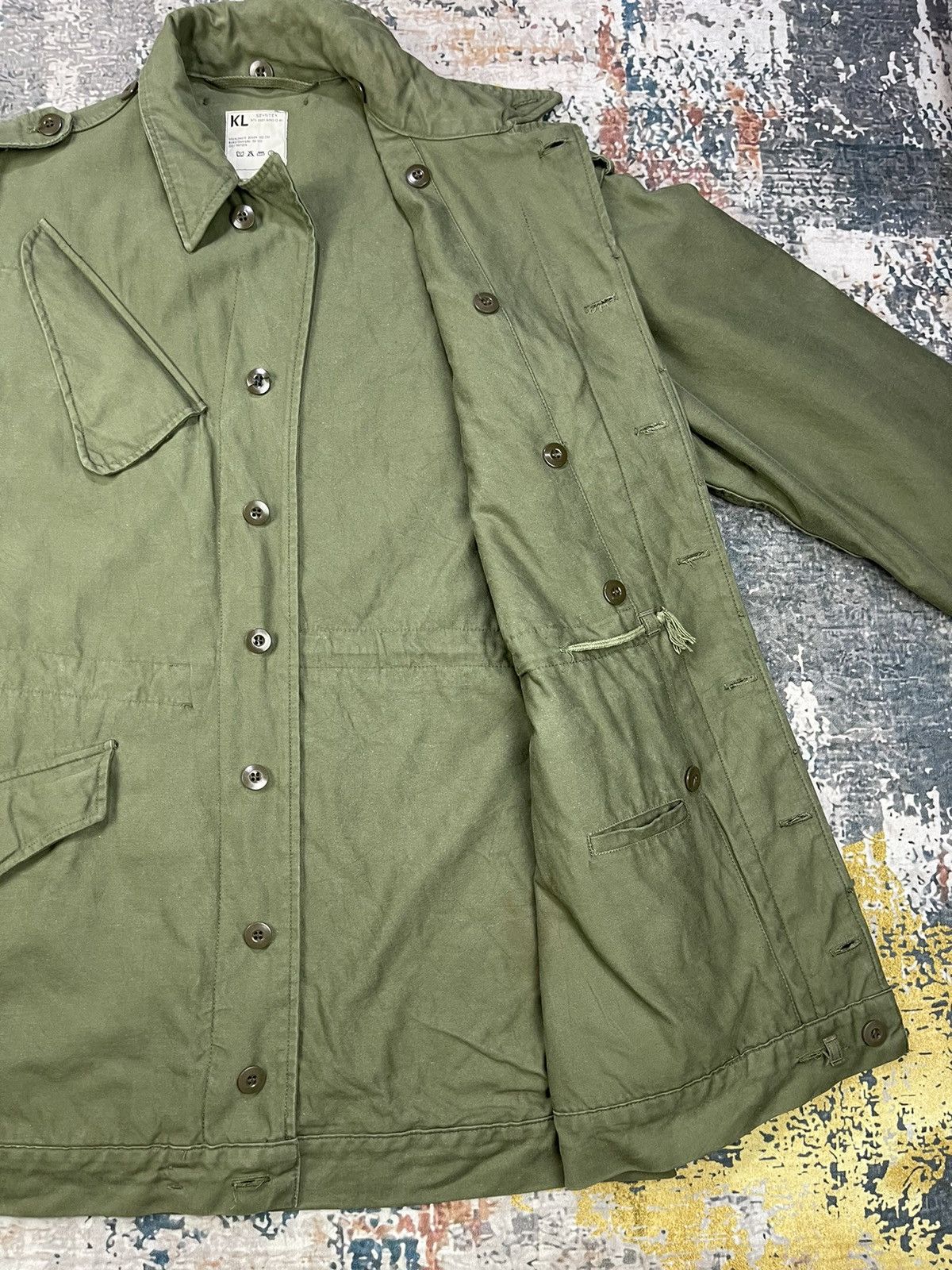 Vintage Vtg 70s KL Seyntex Dutch Army Military Field Jackets Size US L / EU 52-54 / 3 - 10 Thumbnail