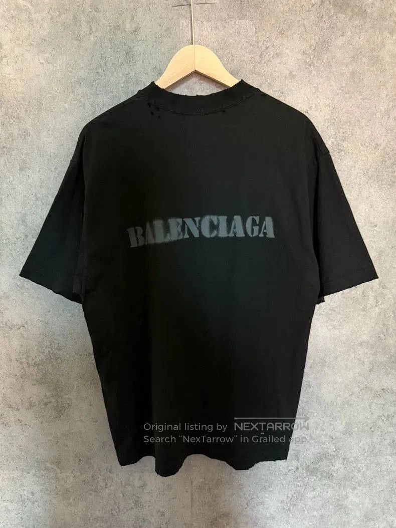 Balenciaga Balenciaga SS24 Blur Logo Short Sleeve T-Shirt. Size US S / EU 44-46 / 1 - 5 Thumbnail