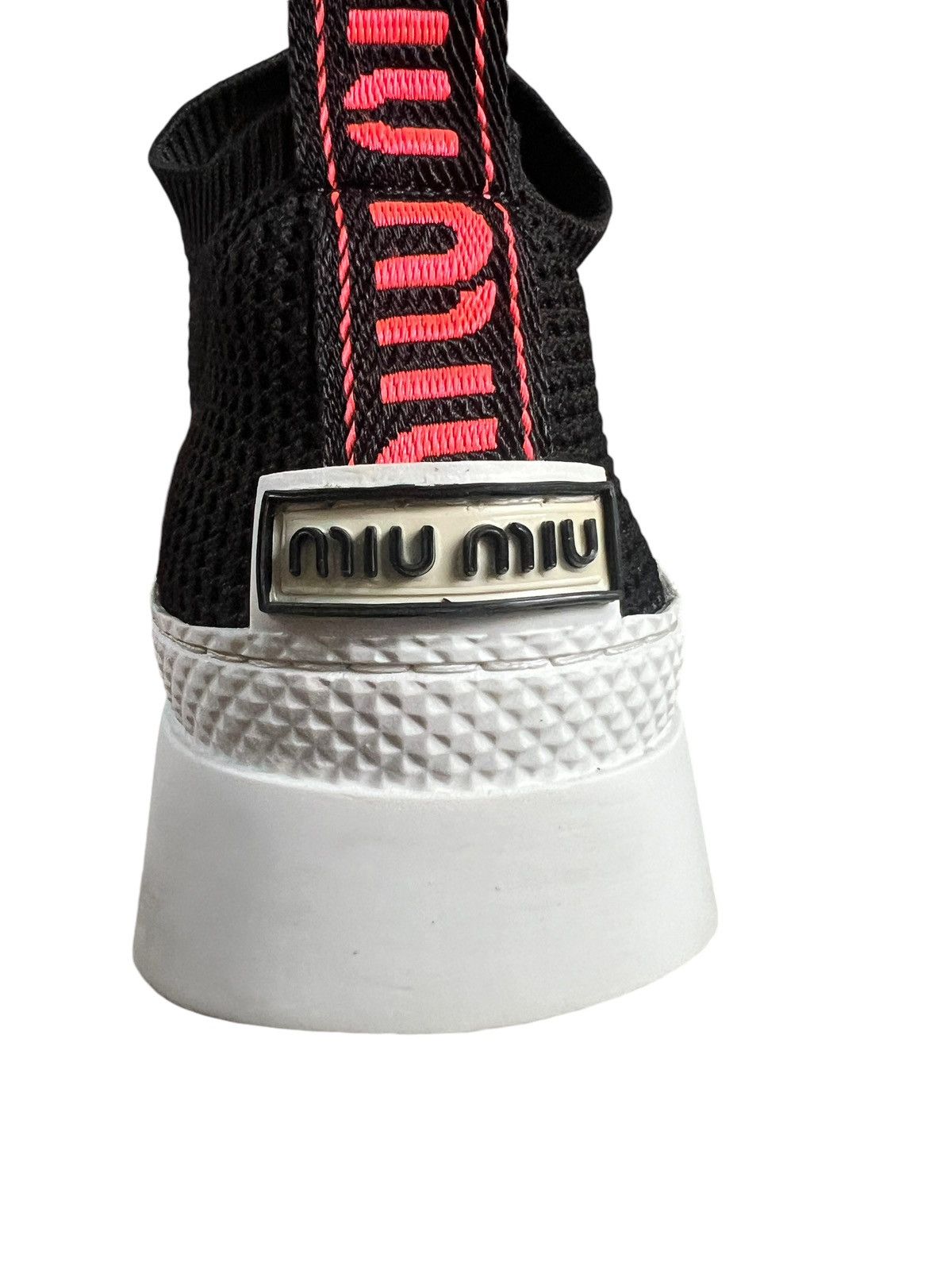 Miu Miu × Prada Miu Miu Black Technical Knit Sneakers Size US 7 / IT 37 - 21 Thumbnail