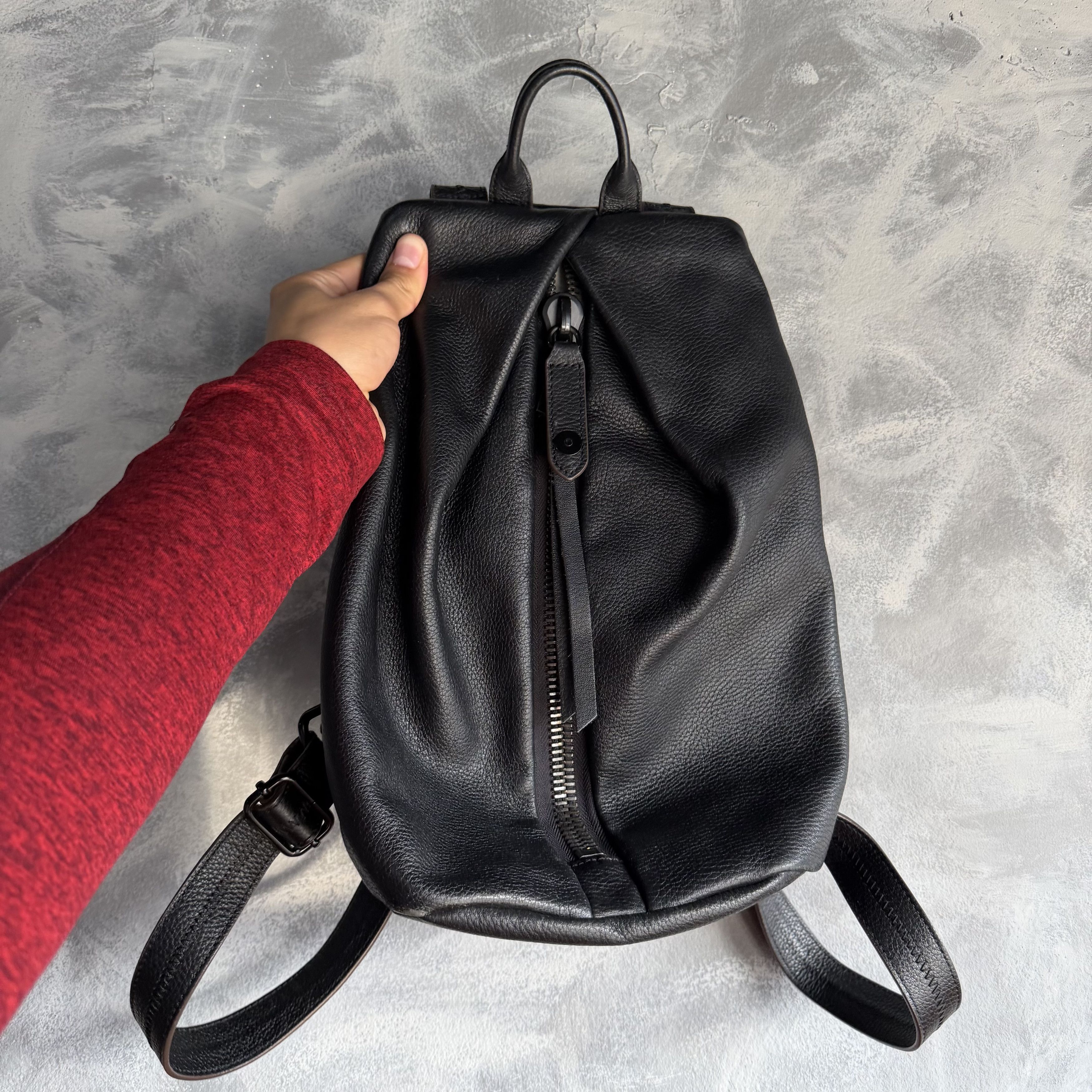 Other Aimee Kestenberg Backpack Tamitha Leather Peblled Full Zip Size ONE SIZE - 1 Thumbnail
