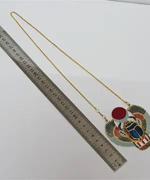Other Handmade Egyptian scarab necklace with wings red sun disc Size ONE SIZE - 5 Thumbnail