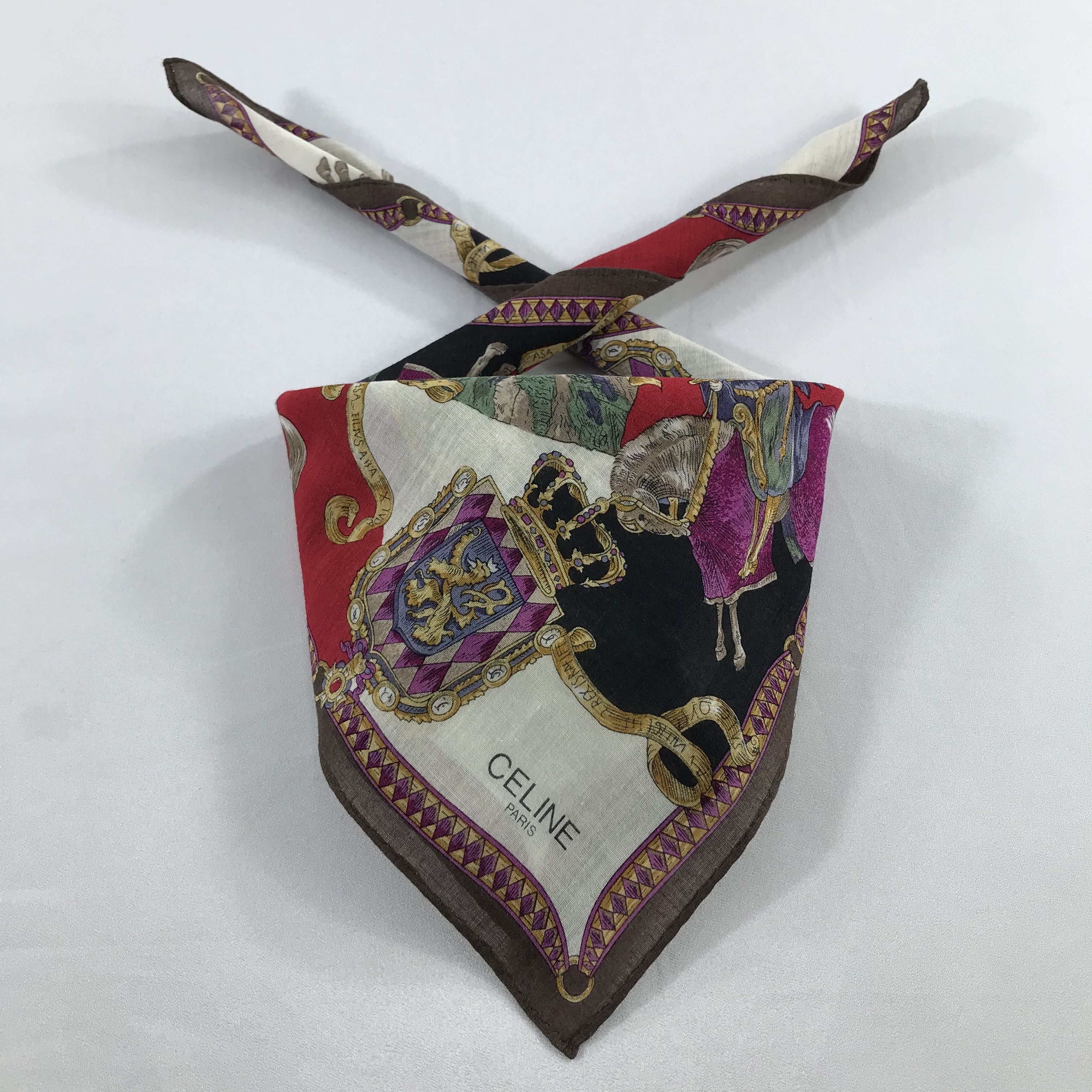Celine × Vintage Celine Bandana / Handkerchief / Neckerchief - S2131 Size ONE SIZE - 3 Thumbnail