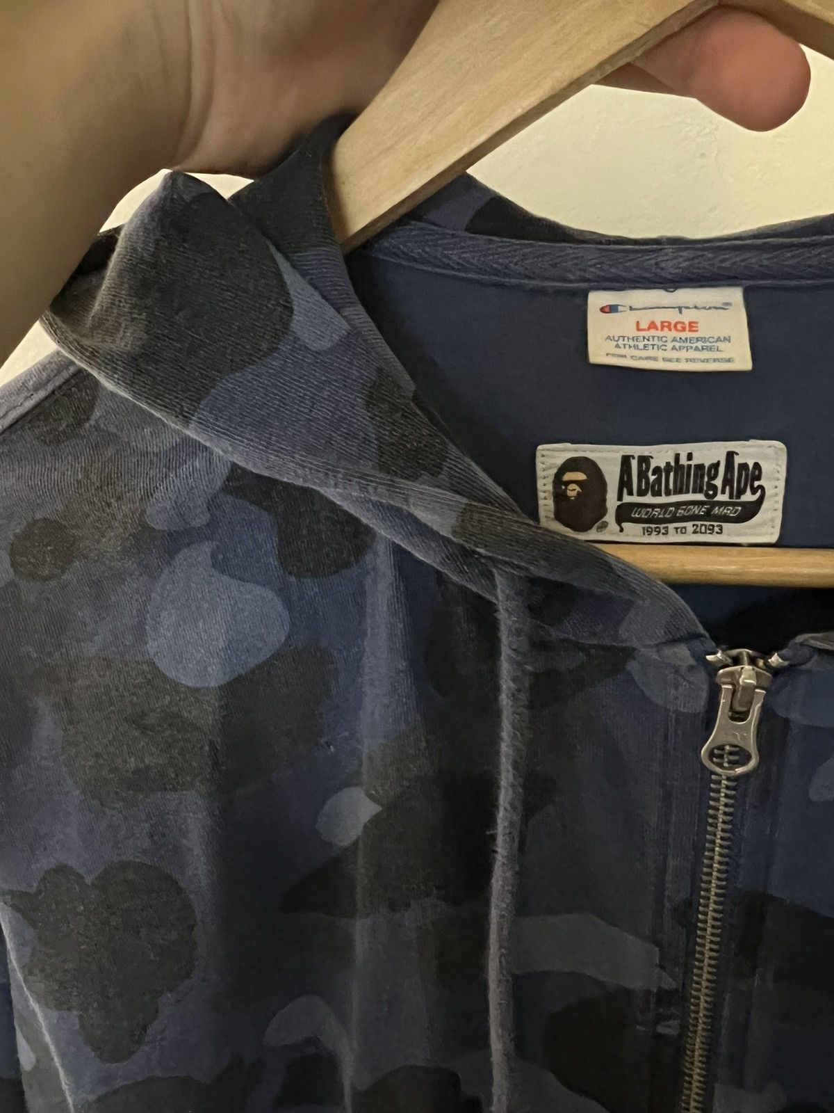 Bape x Champion Color Camo Zip Hoodie