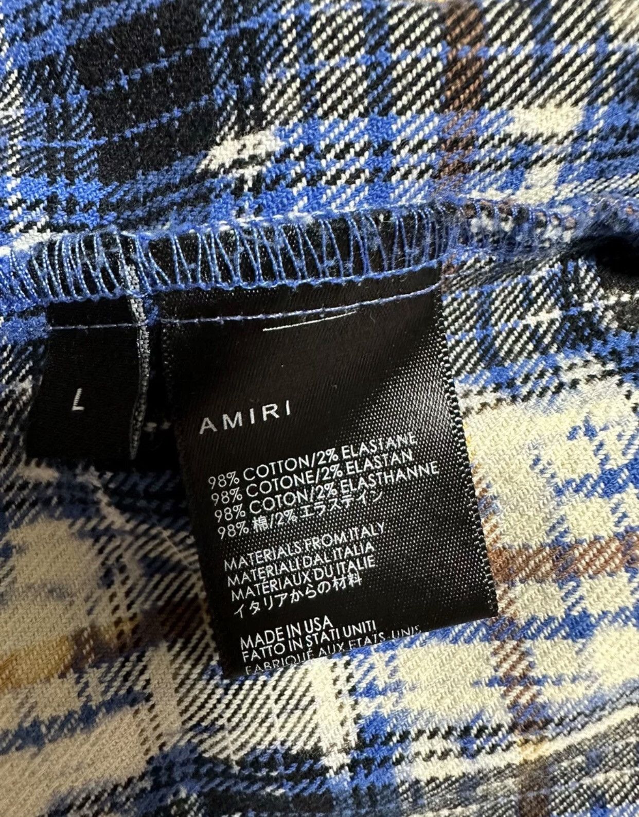 Amiri Amiri trendy brand Wang Yibo Xiaozhan's long sleeved shirt Size US L / EU 52-54 / 3 - 8 Thumbnail