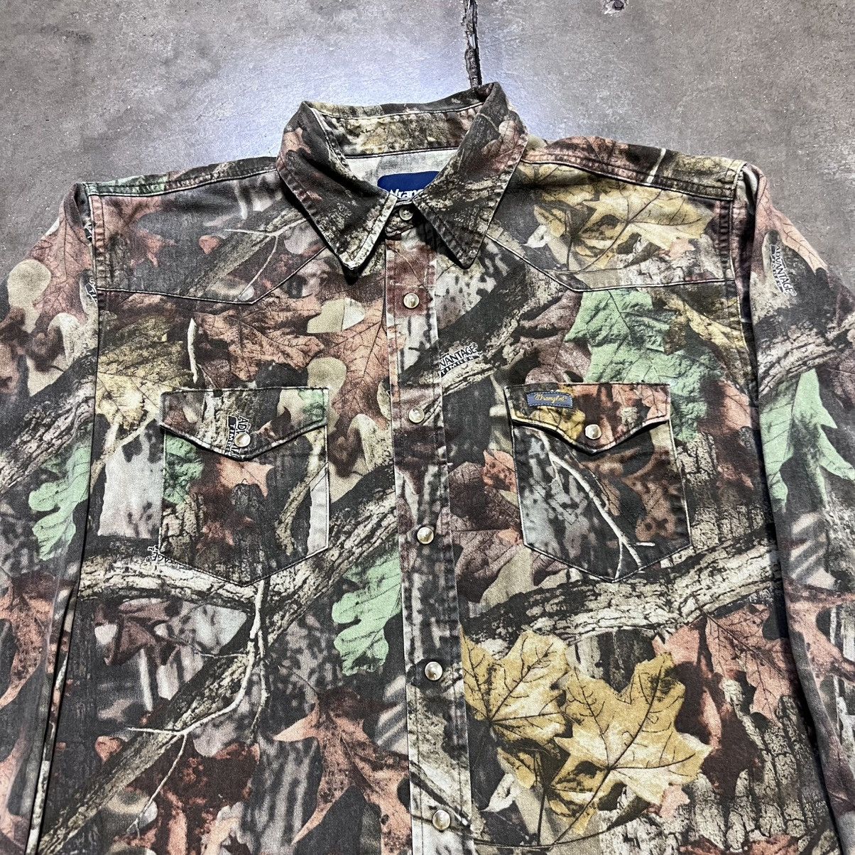 Vintage × Wrangler Vintage Wrangler Pearl Snap Camo Button Up Western Cowboy Size US XL / EU 56 / 4 - 3 Thumbnail