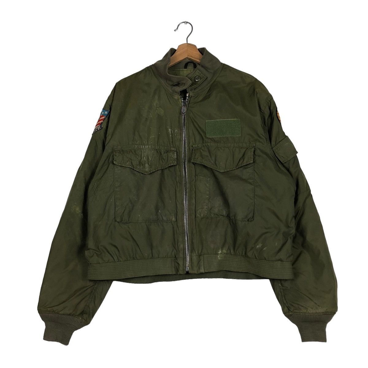 Vintage 🔥VINTAGE 60’s FLY BOMBER JACKET MILITARY MADE IN USA Size US L / EU 52-54 / 3 - 3 Thumbnail