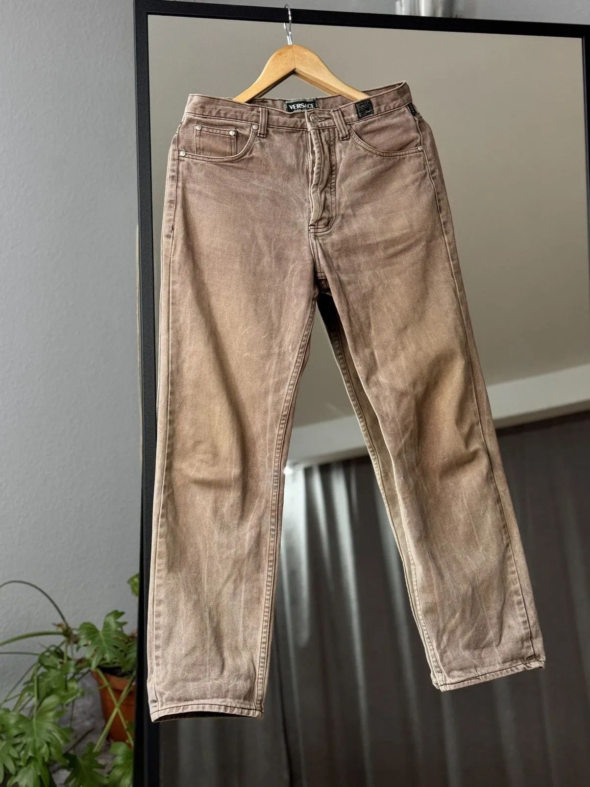 Versace × Vintage Vintage Versace Jeans Skinny Fit Denim Big Logo Black Siz 31 Size US 31 - 4 Thumbnail