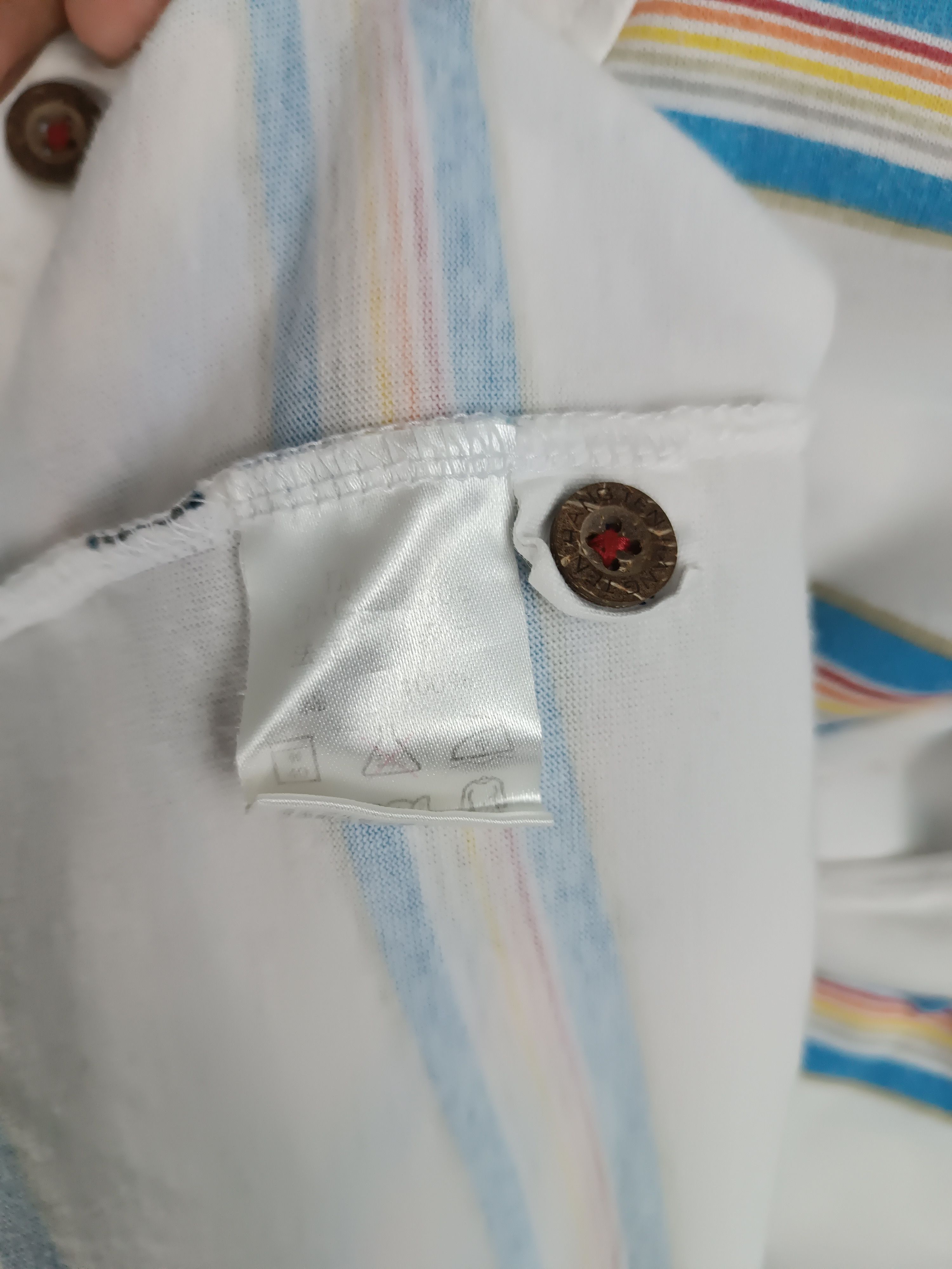 Hang Ten VINTAGE HANG TEN COLLAR TEE WOOD BUTTON HAWAII BEACH Size US L / EU 52-54 / 3 - 9 Thumbnail