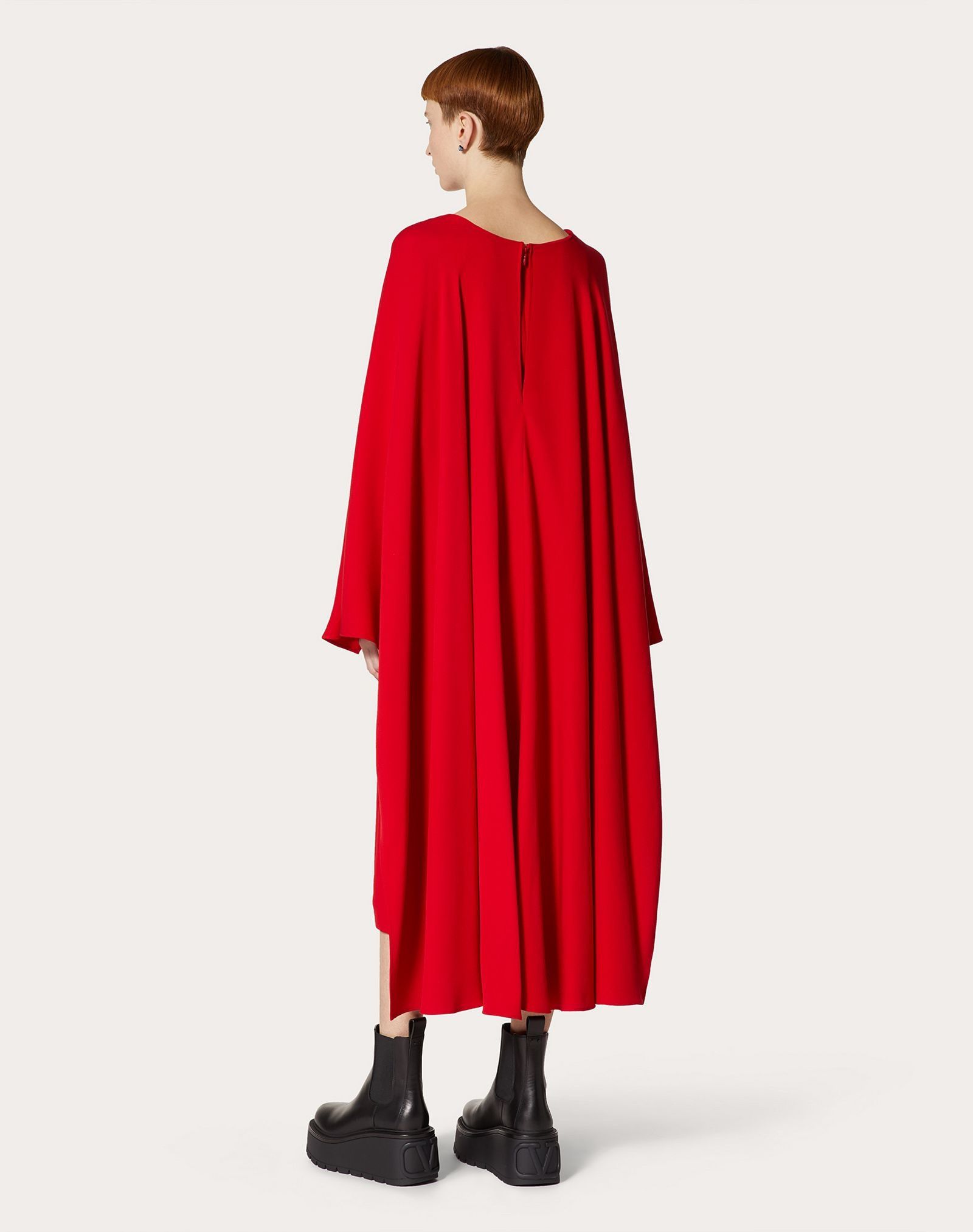 Valentino o1y0226 Midi Dress in Red Size XS / US 0-2 / IT 36-38 - 5 Thumbnail