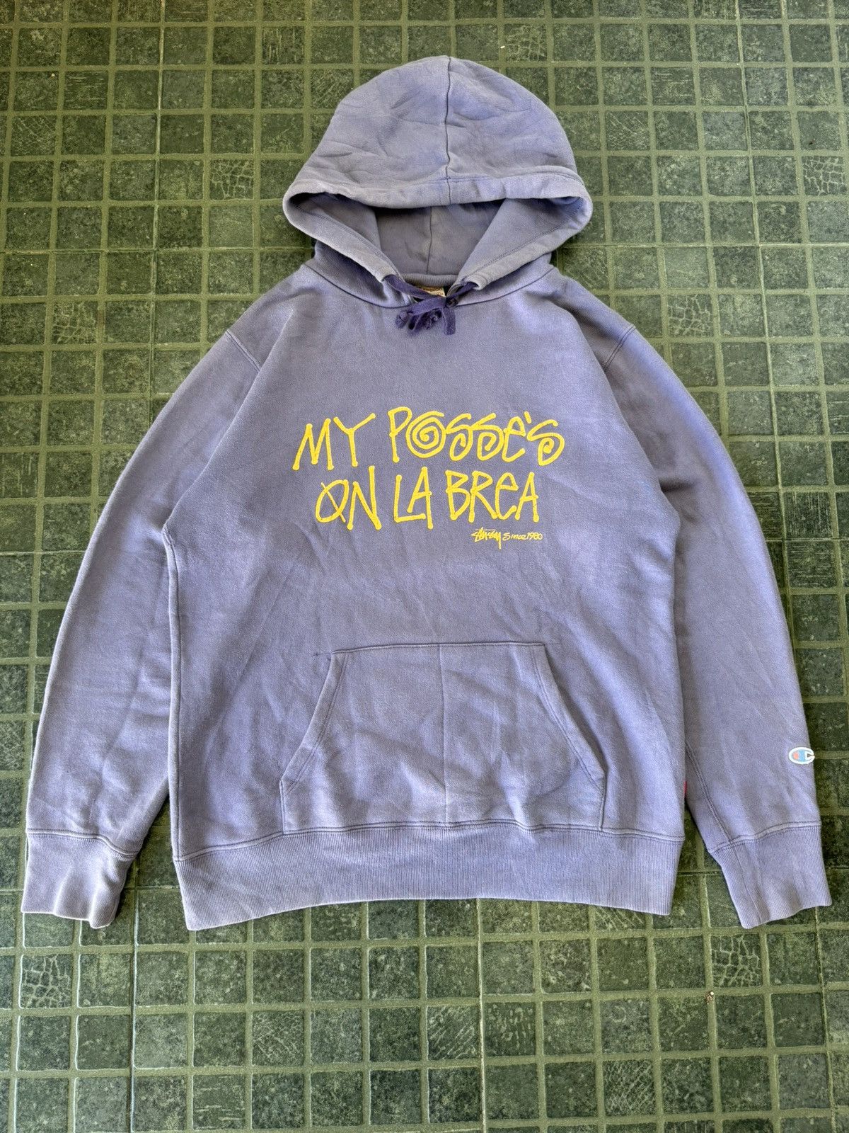 Stussy VINTAGE STUSSY X CHAMPION MY POSSE’S ON LA BREA HOODIE Size US M / EU 48-50 / 2 - 1 Thumbnail