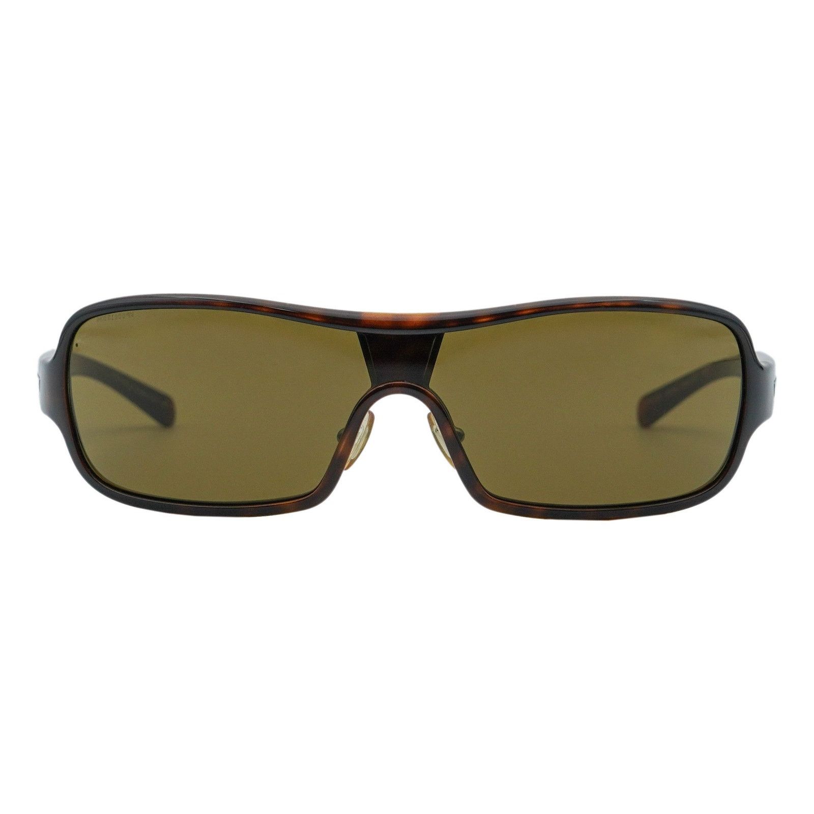Prada Vintage Prada SPR 10D Tortoiseshell Shield Logo Sunglasses Size ONE SIZE - 2 Thumbnail