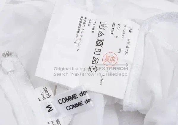 Comme des Garcons COMME des GARCONS White Vintage Sheer Top. Size US M / EU 48-50 / 2 - 8 Thumbnail