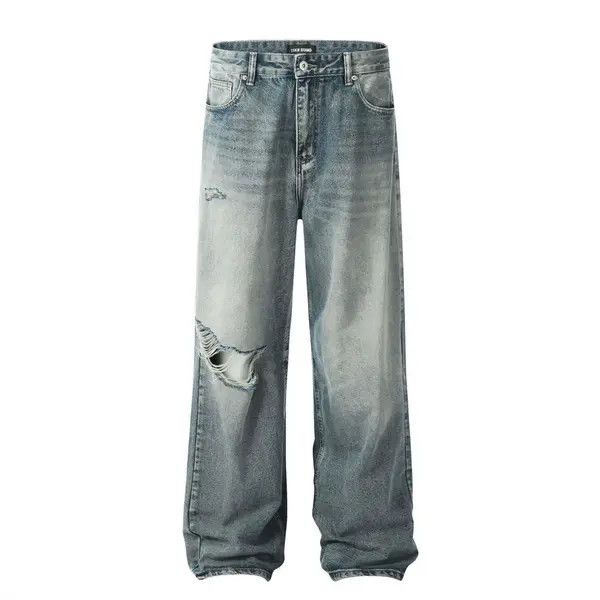 Japanese Brand Sawako x Yuko Loose casual washed distressed knee jeans Size US 32 / EU 48 - 1 Thumbnail