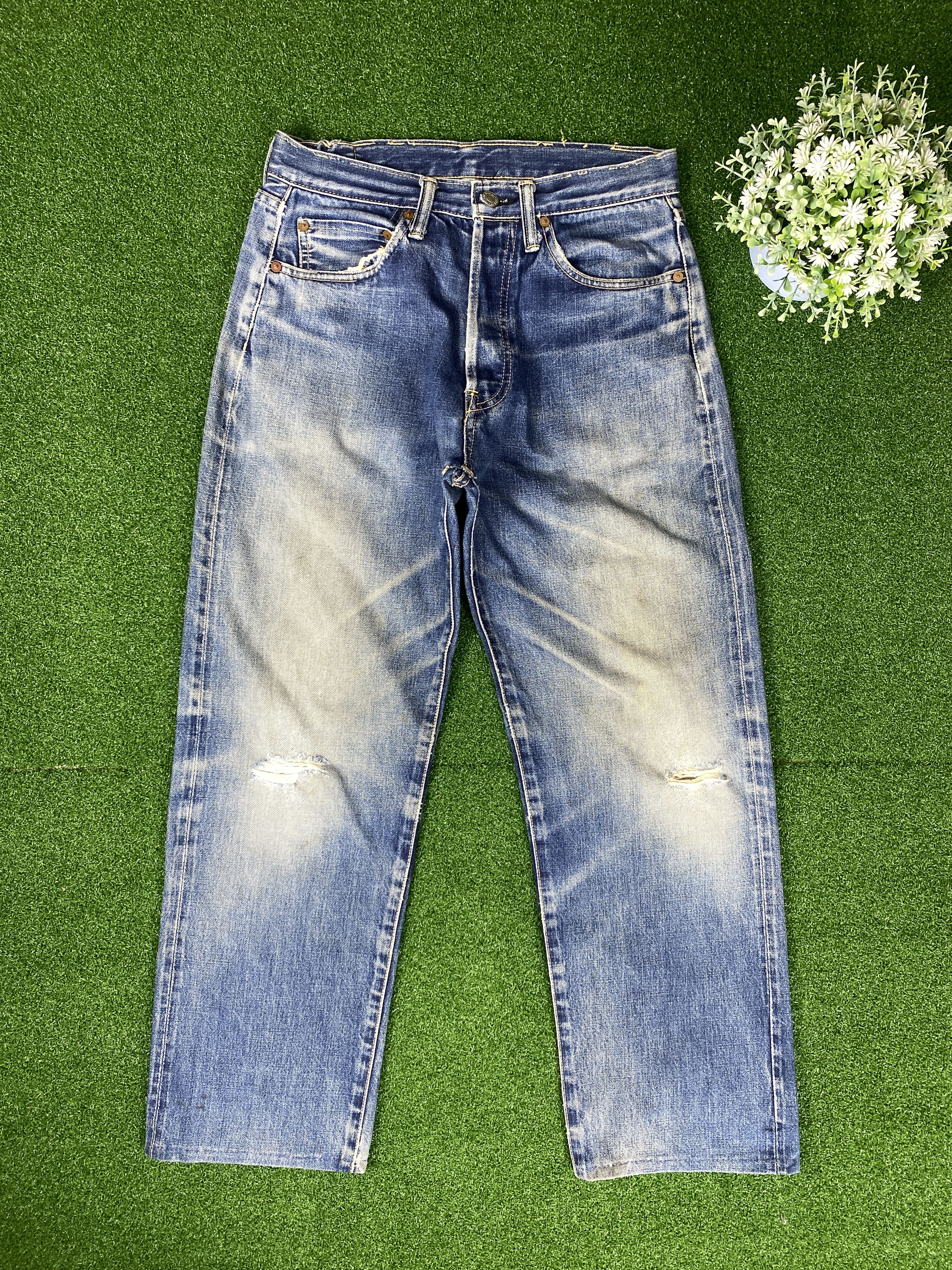 Japanese Brand 💢Selvedge Vintage Go West Faded Blue Jeans CP0054 Size US 30 / EU 46 - 1 Thumbnail