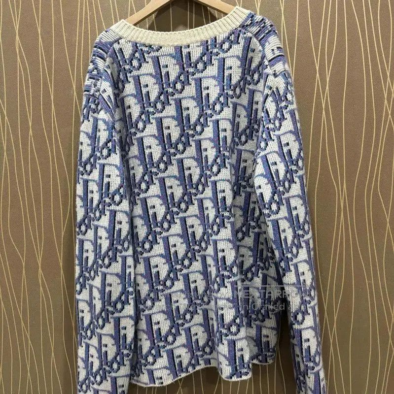 Dior Dior Blue Cashmere Pullover Sweater for Men . Size US XL / EU 56 / 4 - 2 Thumbnail