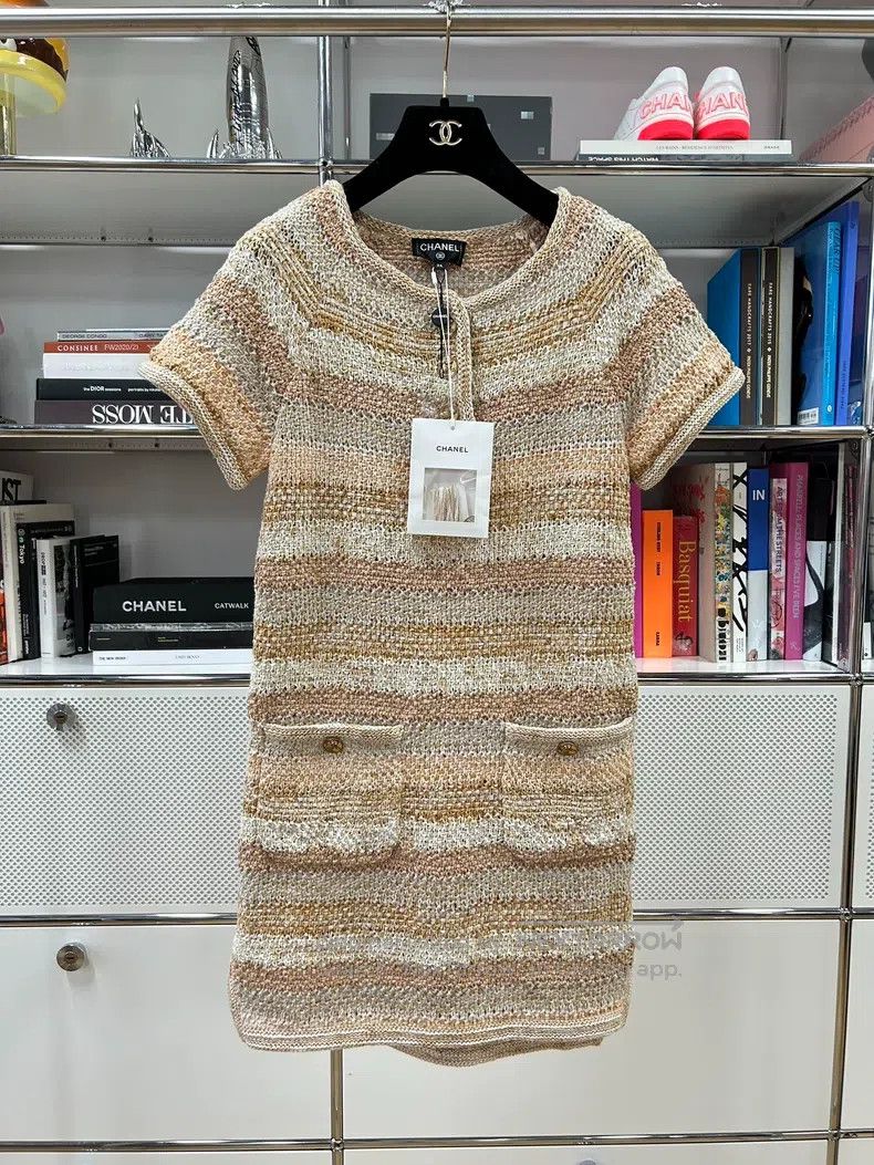 Chanel Chanel Greek Series Colour-blocked Striped Woven Dress Size XXS / US 00 / IT 34 - 1 Thumbnail