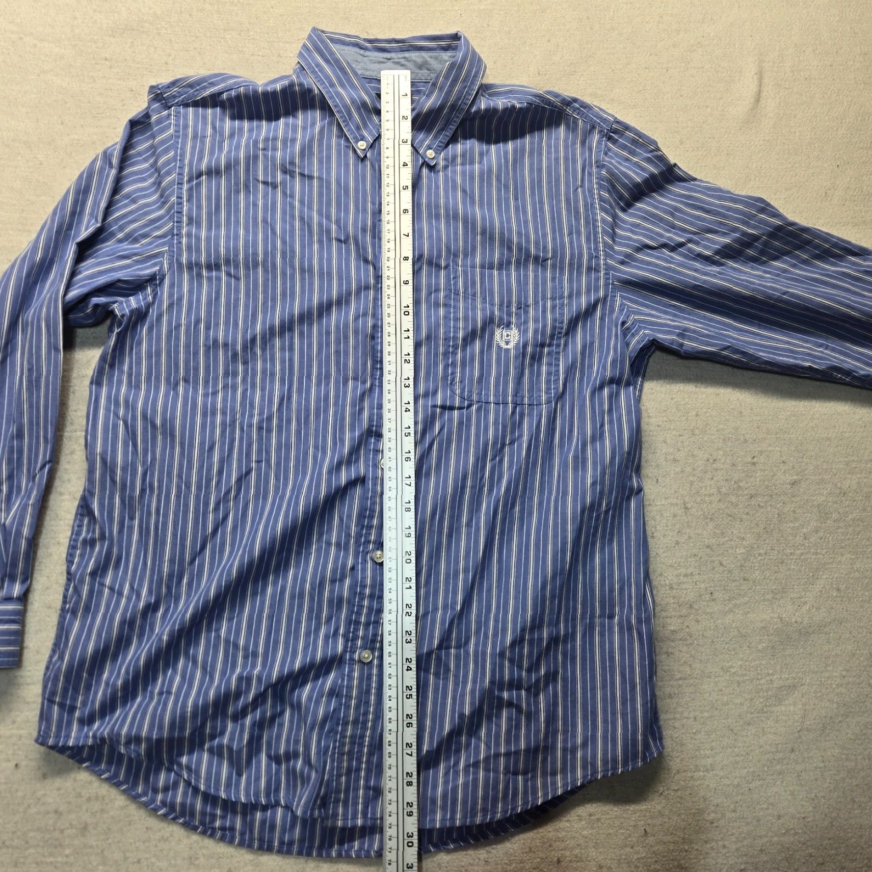 Chaps CHAPS Blue Long Sleeve Button-Up Shirt Adult Men's Large Size US L / EU 52-54 / 3 - 6 Thumbnail