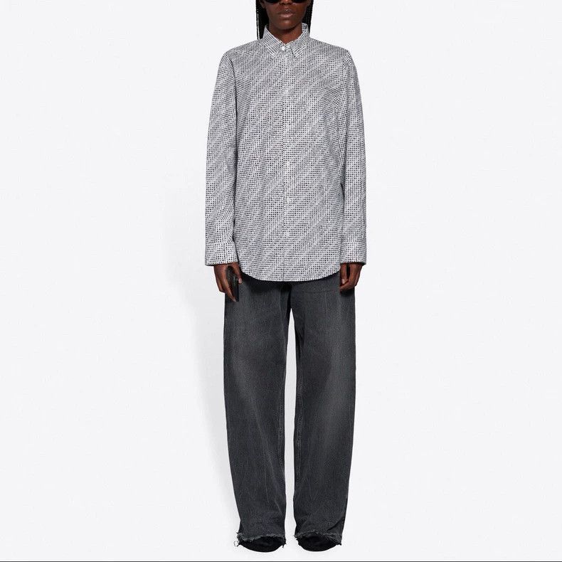 Balenciaga Balenciaga size 38 FW21 Full monogram logo long-sleeved shi Size US M / EU 48-50 / 2 - 6 Thumbnail