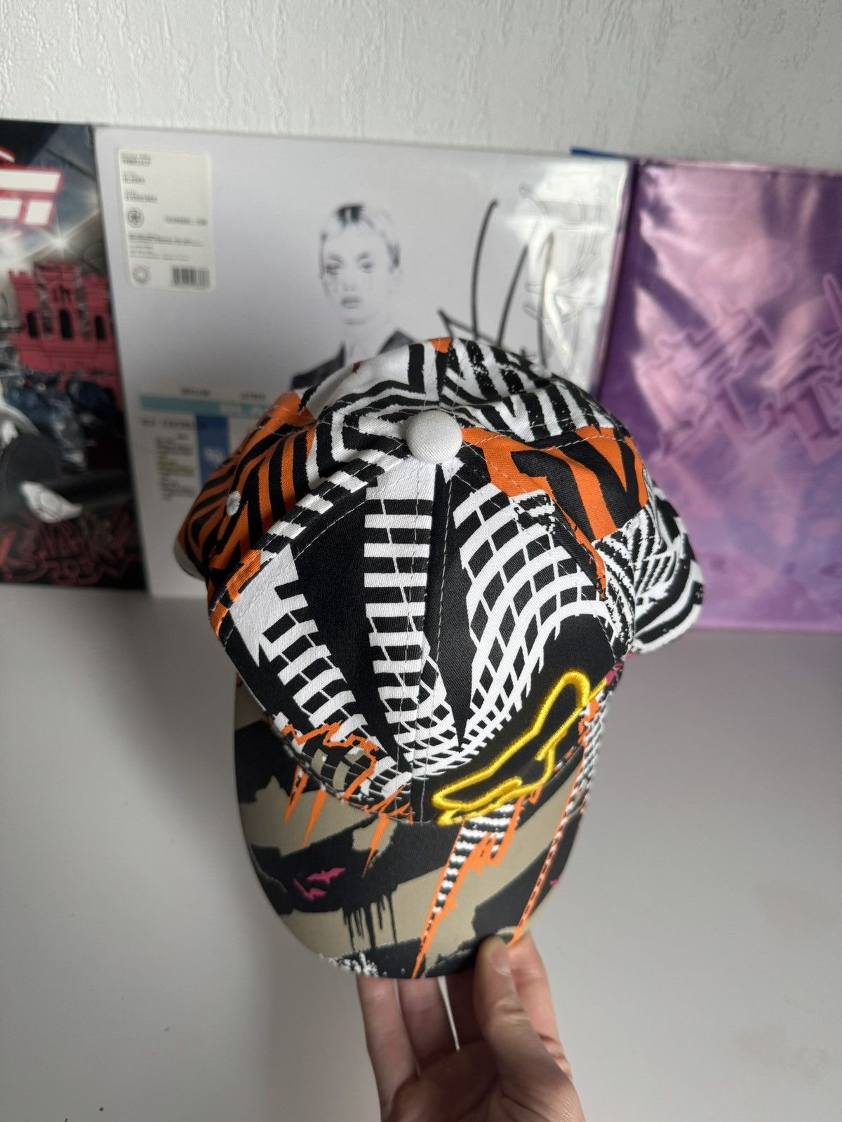 Fox Racing Rare Fox Racing All Over Print Flexfit Cap Y2K Streetwear Size ONE SIZE - 6 Thumbnail