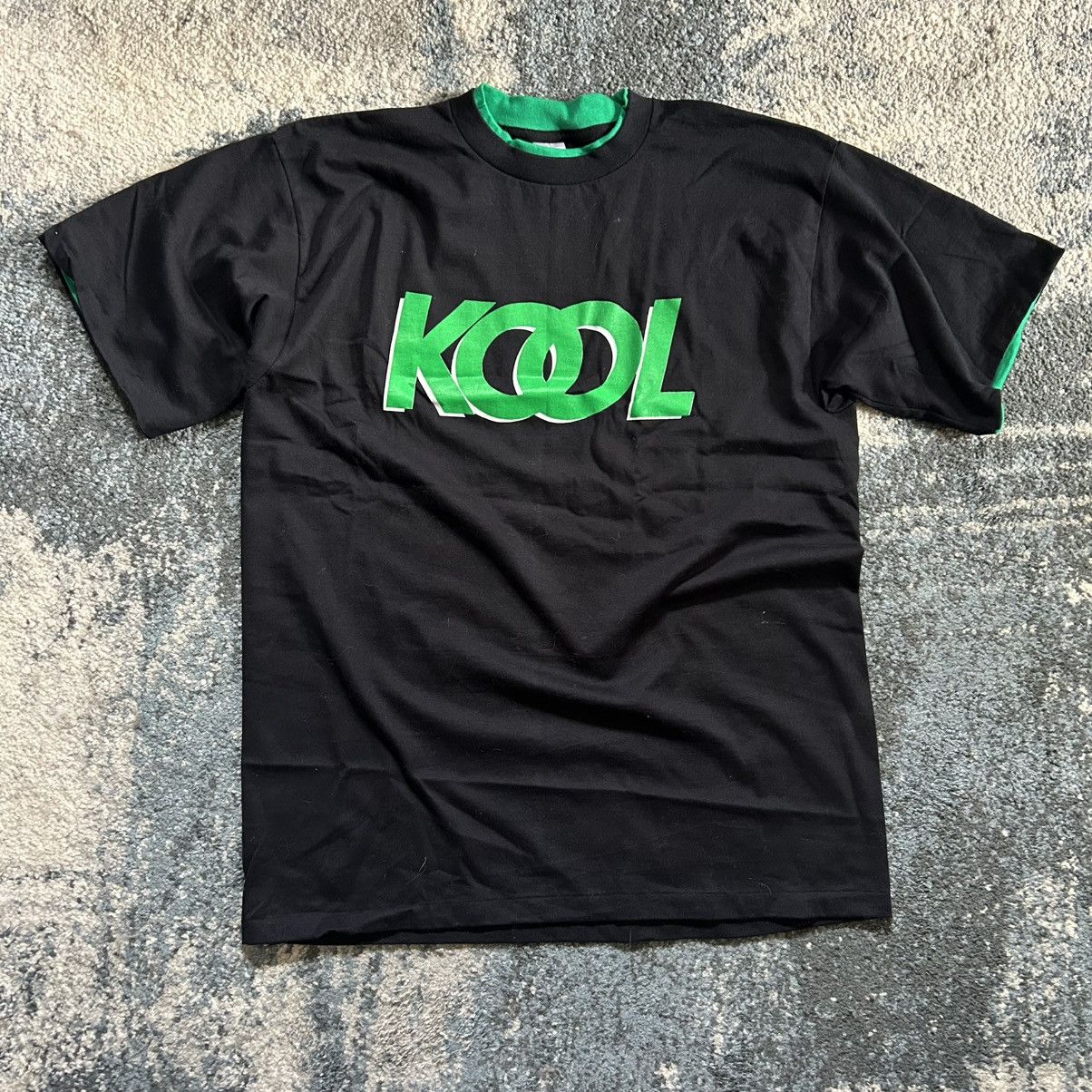 Vintage KOOL CiGARETTES HEAVYWEiGHT DOUBLE LAYER TEE BLACK EVERGREEN Size US L / EU 52-54 / 3 - 6 Thumbnail