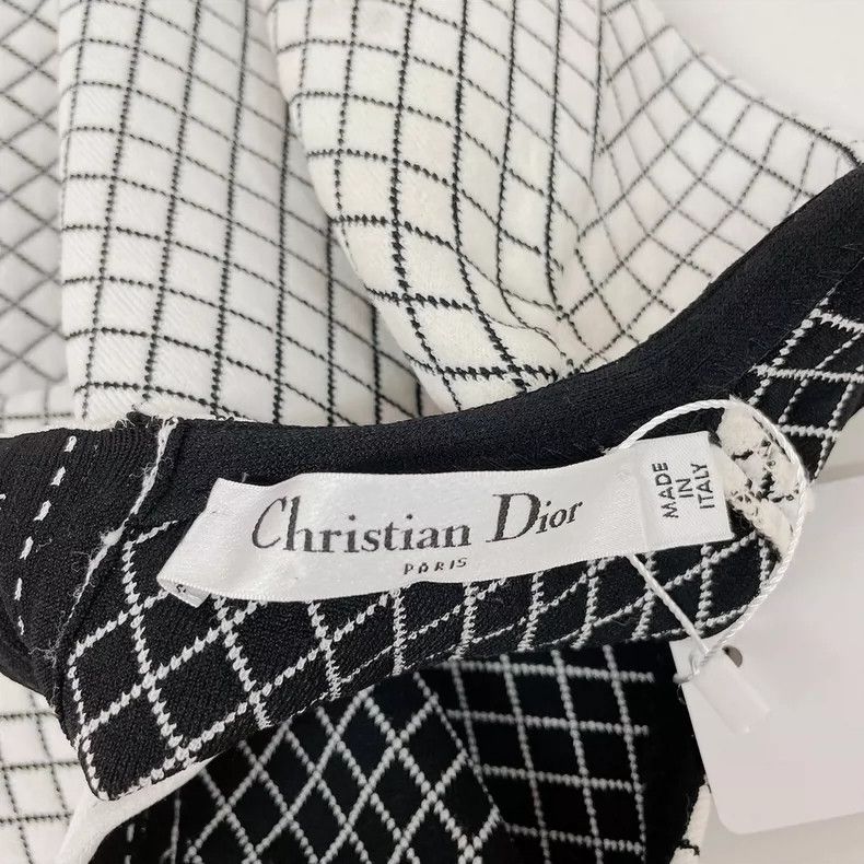 Dior Dior Black and white diamond-shaped plaid short sleeves Size XS / US 0-2 / IT 36-38 - 6 Thumbnail
