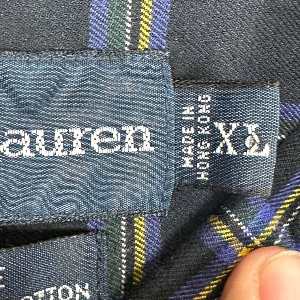 Ralph Lauren Ralph Lauren Blake Button-Down Shirt Mens XL Black Blue Plaid Oversized Baggy Size US XL / EU 56 / 4 - 5 Thumbnail