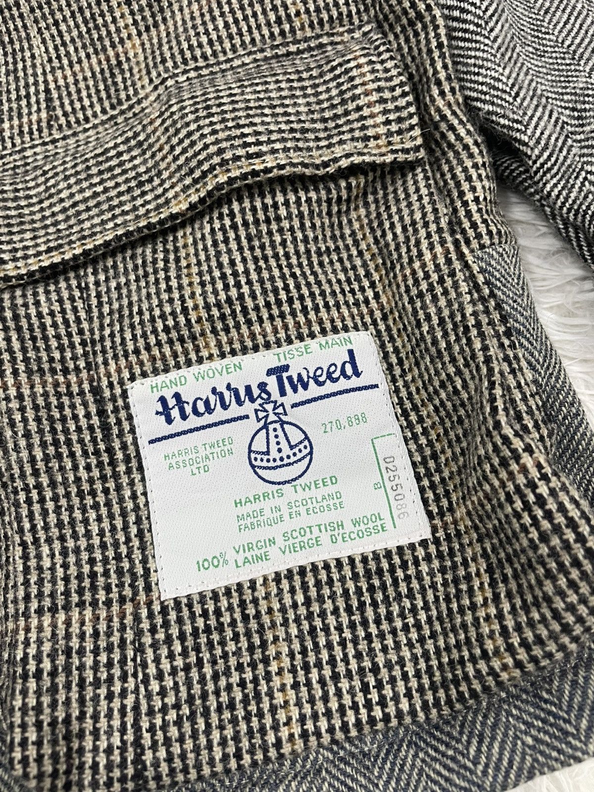 Harris Tweed Harris Tweed KMK 1998 UK Wear Patches Jacket Coat Hooded Size US L / EU 52-54 / 3 - 3 Thumbnail