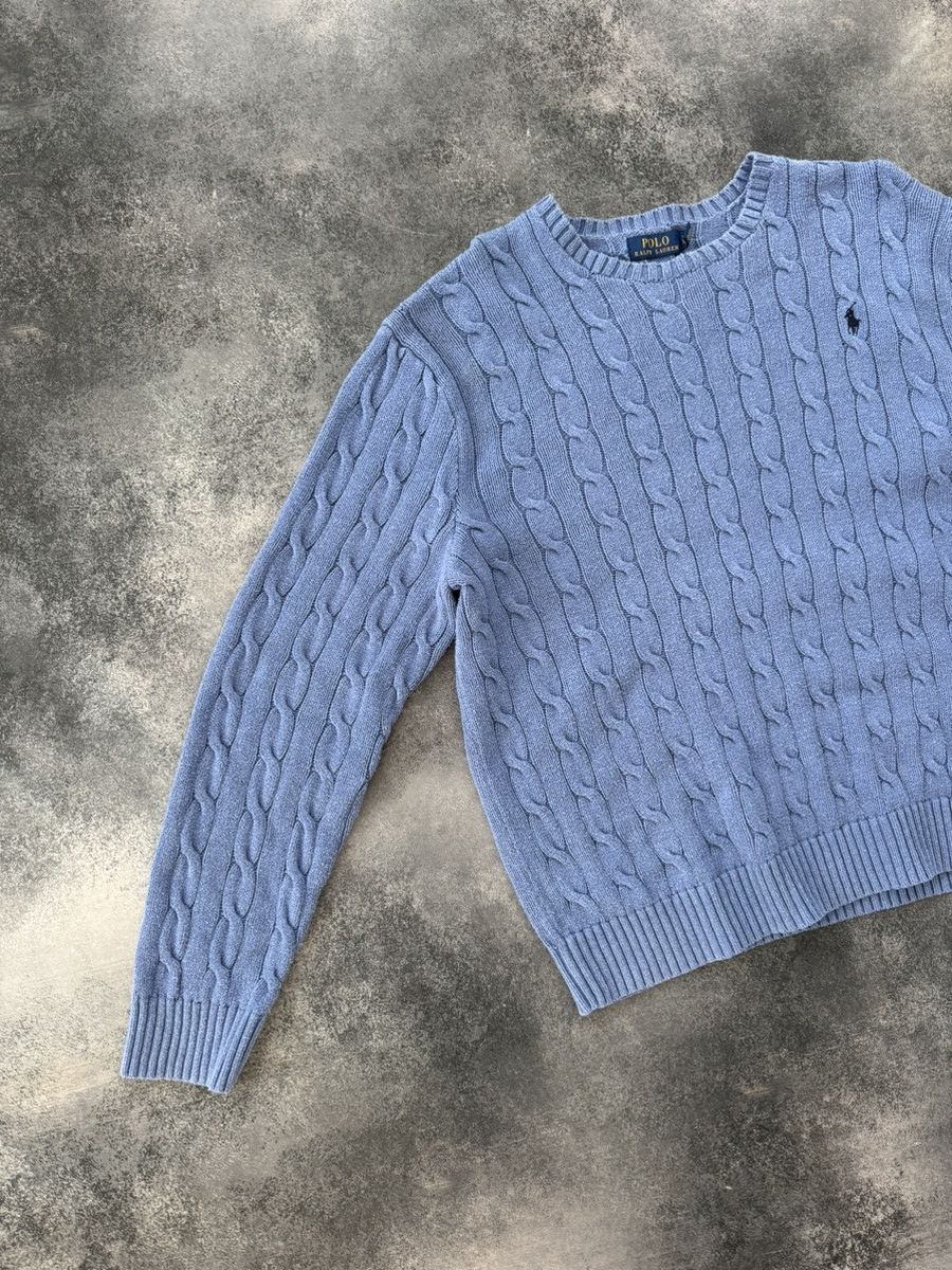 Polo Ralph Lauren Vintage Polo Ralph Lauren Cable Knit Sweater Size US XL / EU 56 / 4 - 2 Thumbnail
