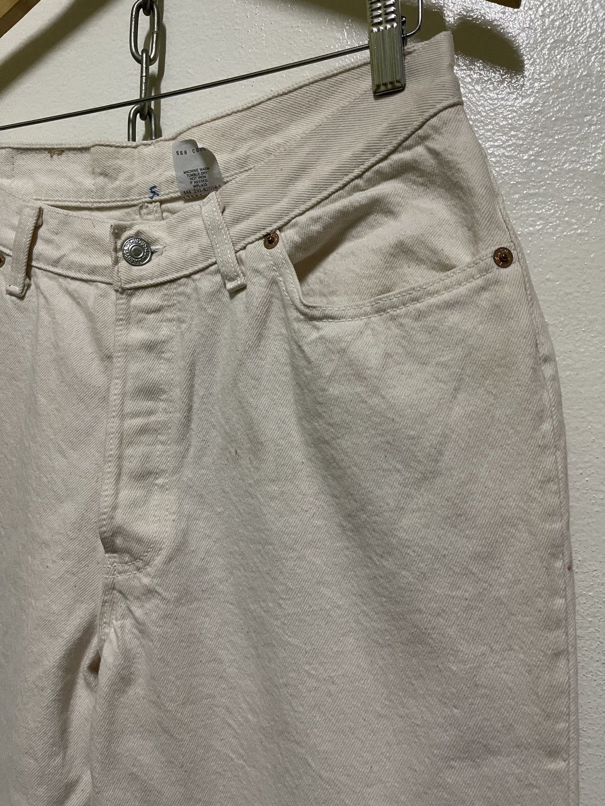 Levi's × Vintage Levi’s Curve Women Cream Jeans Size 28" / US 6 / IT 42 - 5 Thumbnail