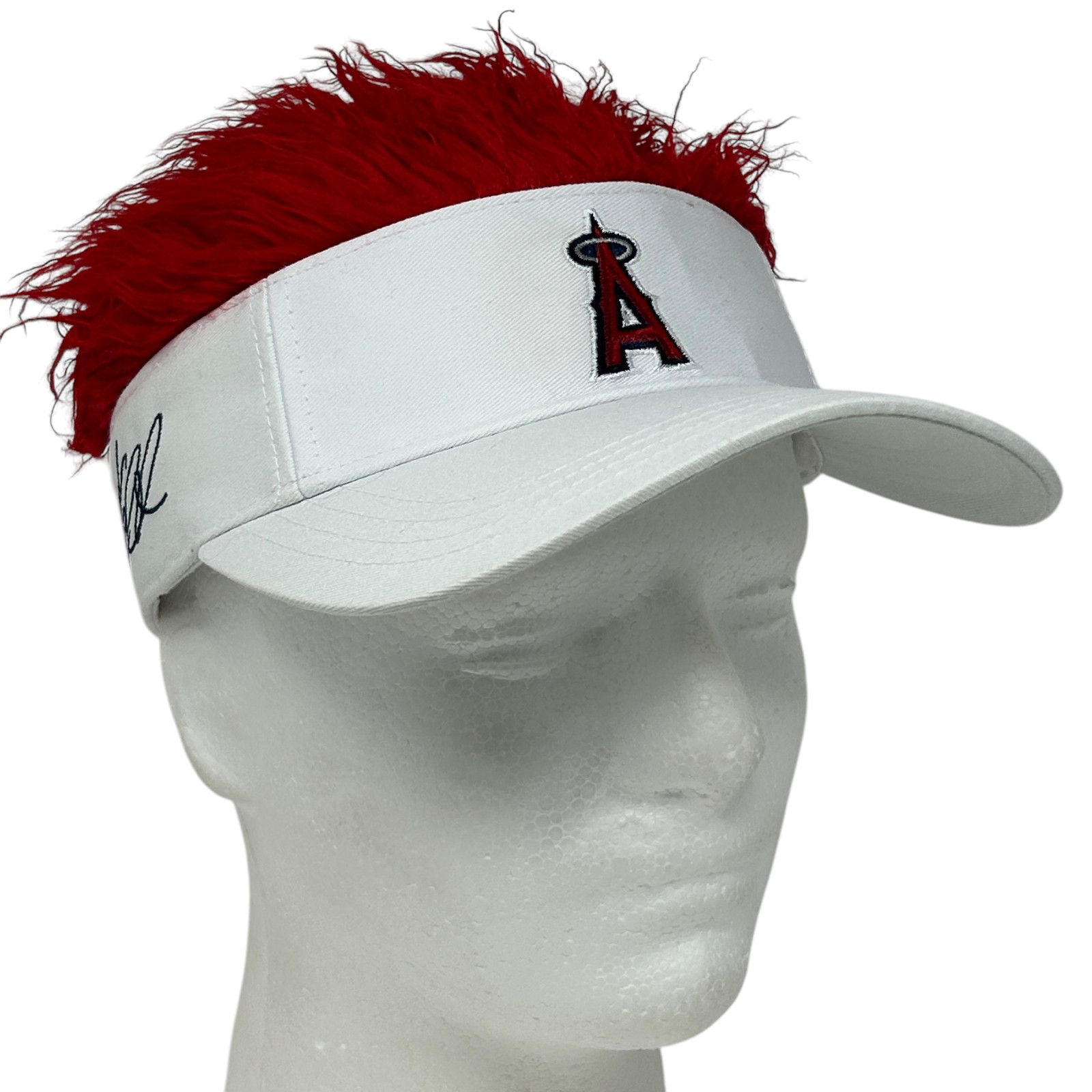 MLB Los Angeles LA Angels Red Flair Hair Visor Hat Cap Size ONE SIZE - 12 Thumbnail