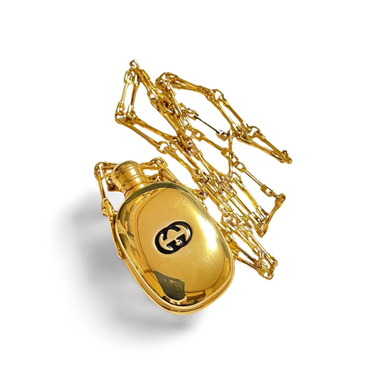 Gucci Vintage Gucci golden perfume bottle necklace with logo mark Size ONE SIZE - 2 Thumbnail