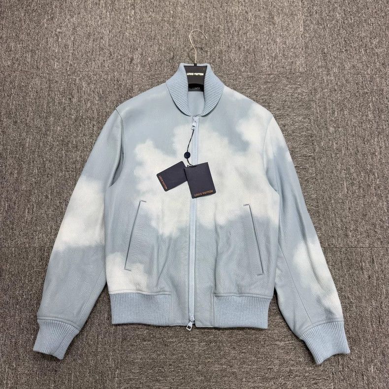 Louis Vuitton Louis Vuitton Blue Sky and White Cloud Cowhide Jacket Size US S / EU 44-46 / 1 - 1 Thumbnail