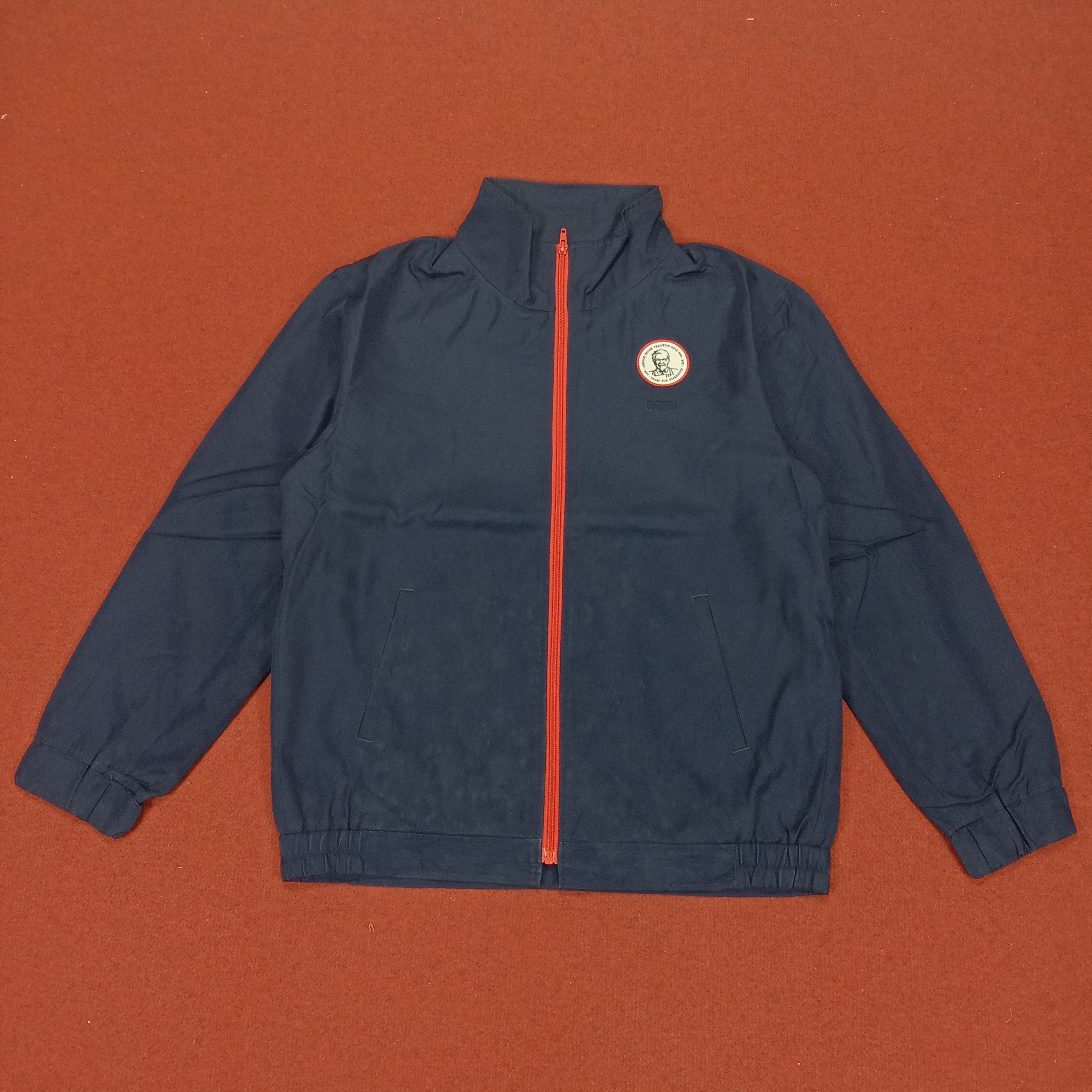 image of Vintage x Workers Kfc Workers Workwear Uniform Jacket in Navy Blue, Men's (Size Medium)
