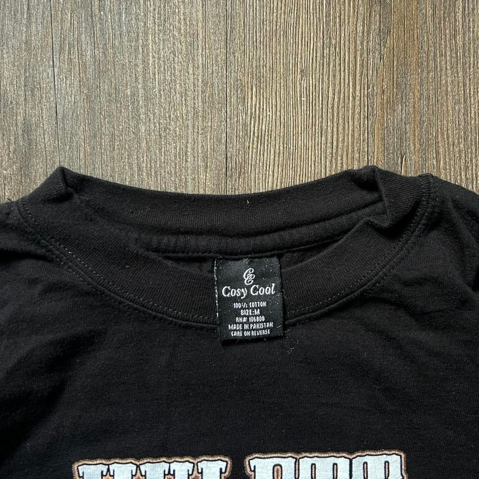 Harley Davidson Y2K Hulett Bike Week Devils Tower Black Motorcycle Tee. Sz M Size US M / EU 48-50 / 2 - 5 Thumbnail
