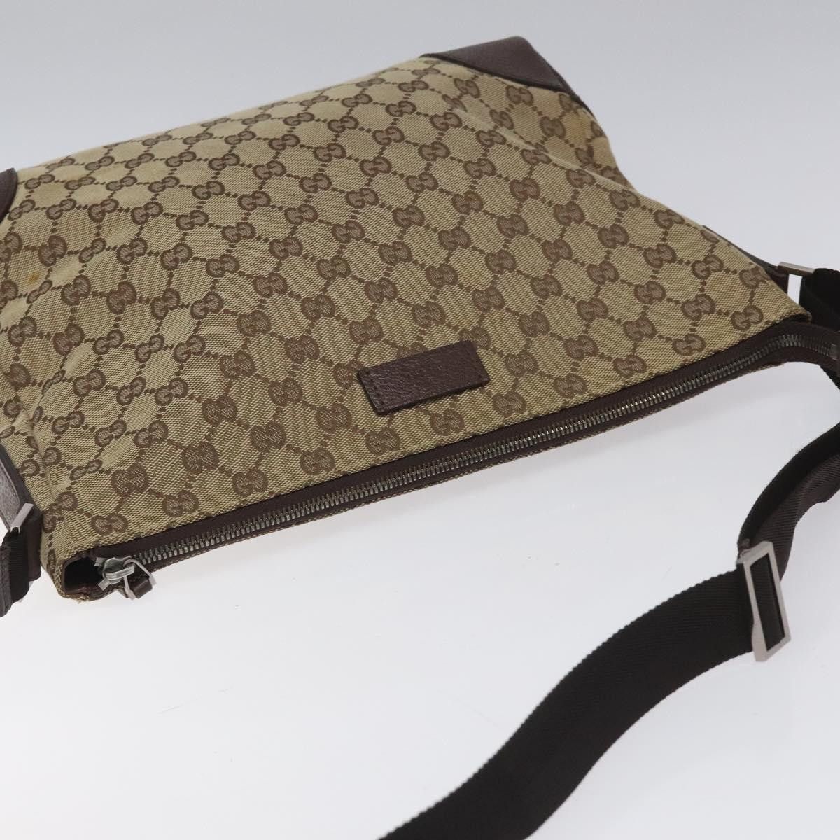 Gucci GUCCI GG Canvas Shoulder Bag Beige Silver Size ONE SIZE - 6 Thumbnail