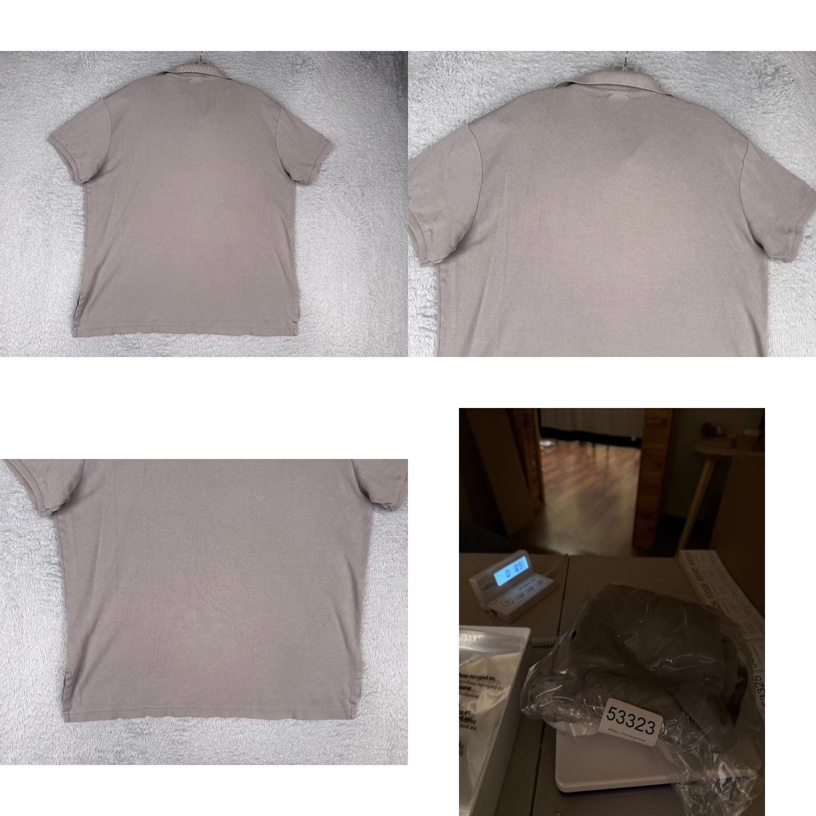 Ralph Lauren VINTAGE Ralph Lauren Polo Shirt Men Large Gray 100% Cotton Custom Fit Short Sleeve 40 Chest Logo Embroidered Size US L / EU 52-54 / 3 - 9 Thumbnail