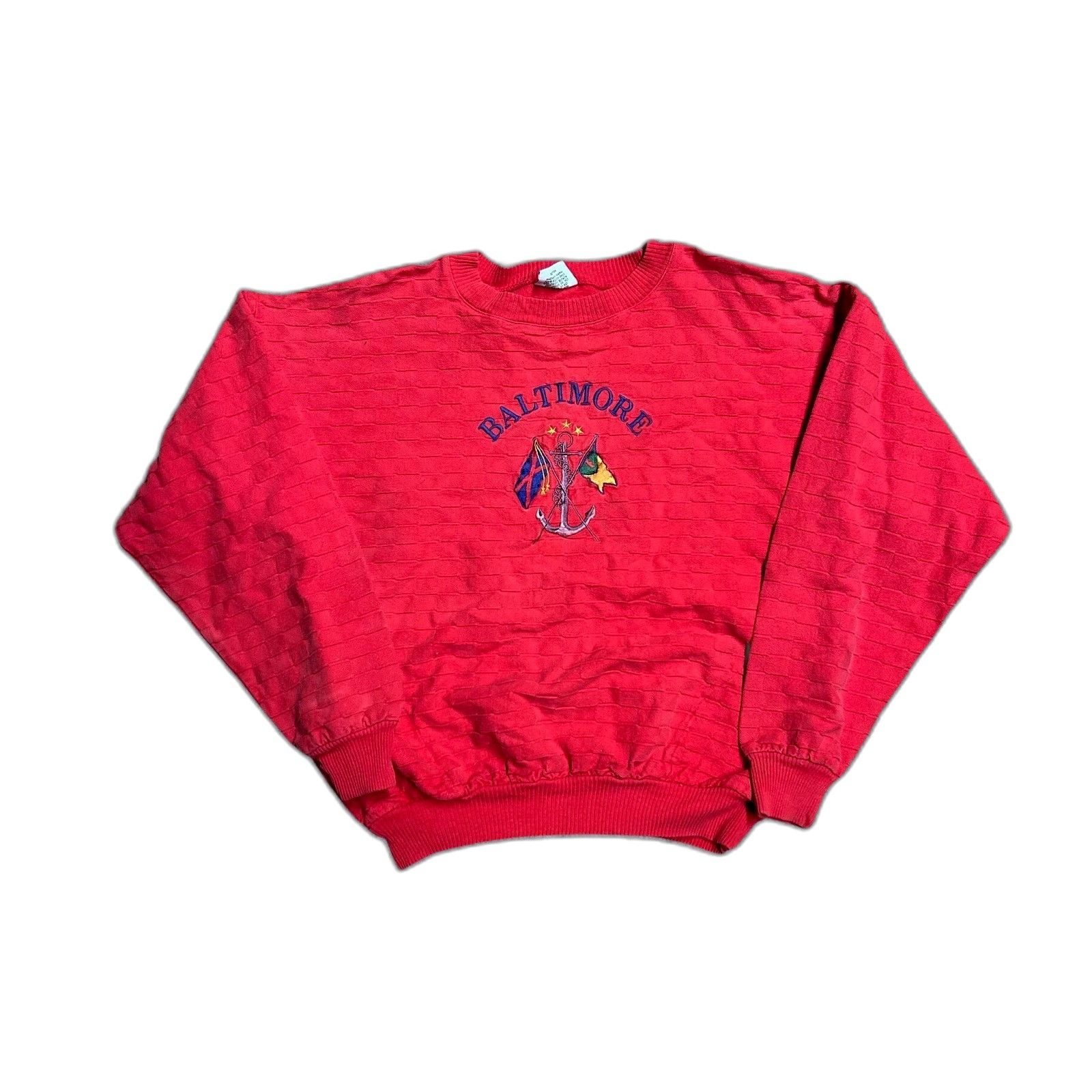 Vintage Vintage Sweatshirt Baltimore Destination Sweatshirt Checkere Size US XL / EU 56 / 4 - 1 Thumbnail