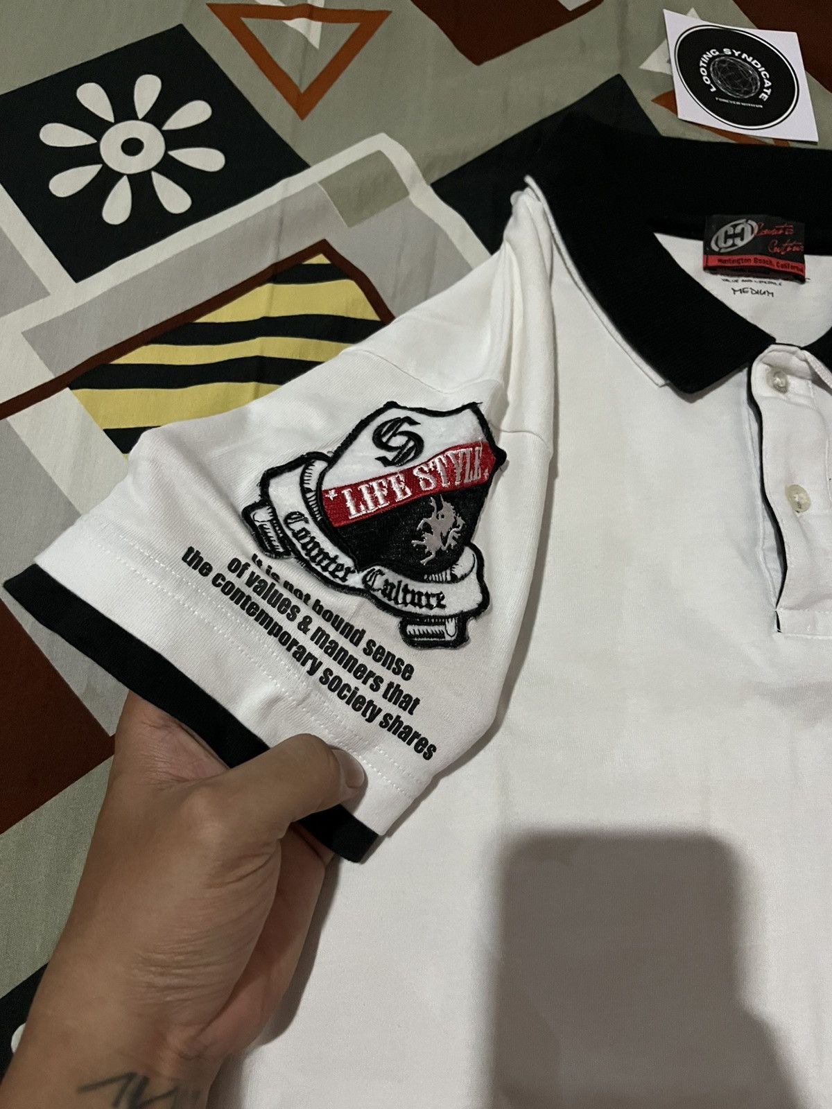 Vintage 🔥 Rare Item Counter Culture Skateboarding Poem Polo Shirt Size US M / EU 48-50 / 2 - 4 Thumbnail
